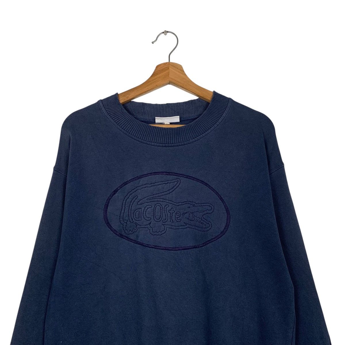 Lacoste Vintage Lacoste Big Logo Crewneck Sweatshirt Size US M / EU 48-50 / 2 - 2 Thumbnail