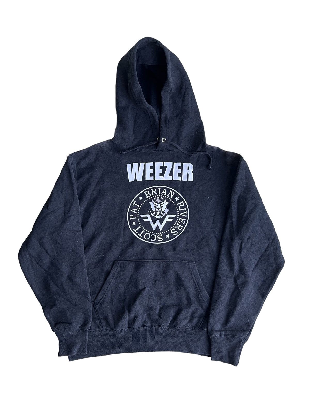 Band Tees × Rap Tees Vintage Weezer ™️ Logo Line Up Sunfaded Heavy Hoodie Sweater Size US M / EU 48-50 / 2 - 1 Thumbnail