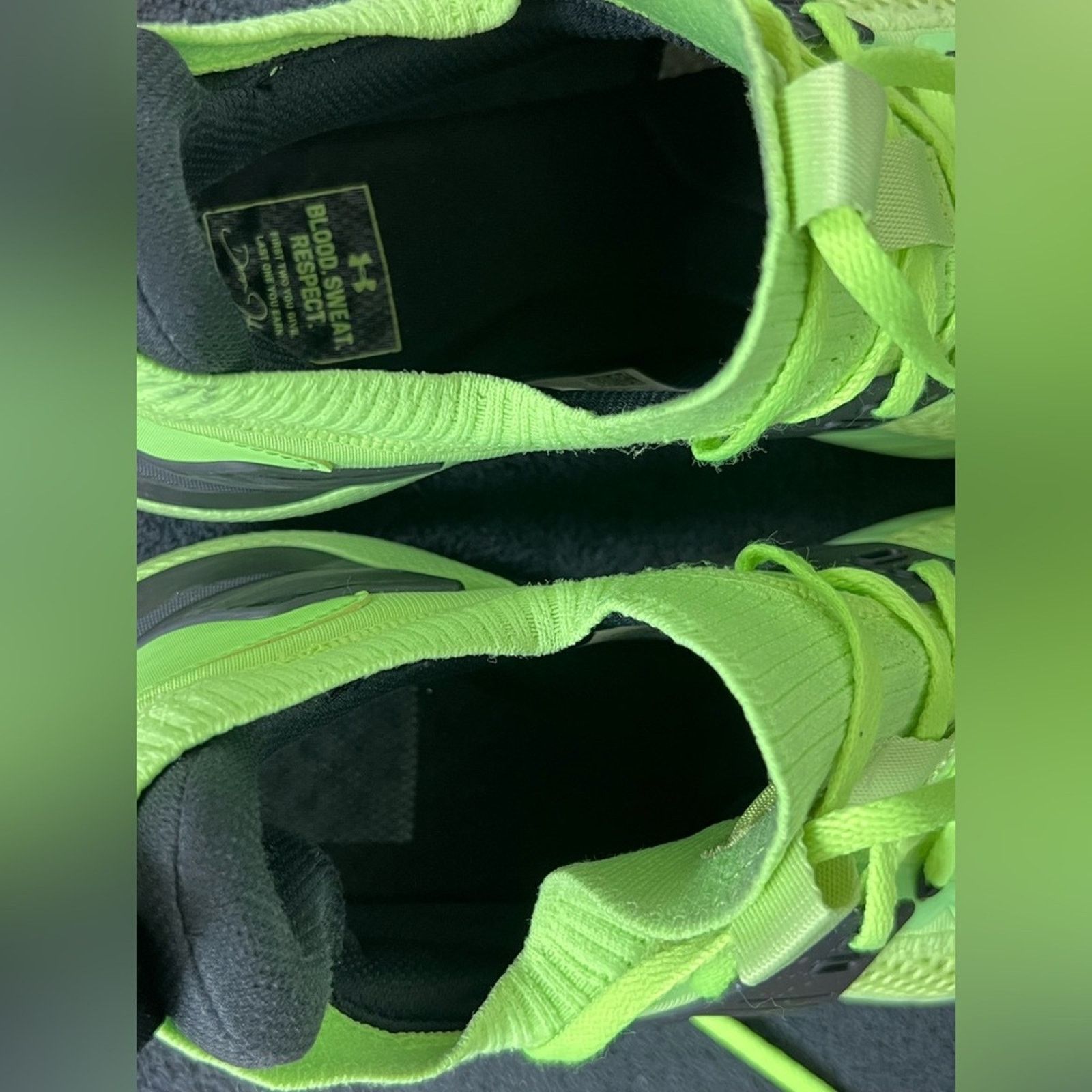 Under Armour Under Armour Project Rock 4 'Quirky Lime' Green/Black Men Size US 11.5 / EU 44-45 - 10 Thumbnail