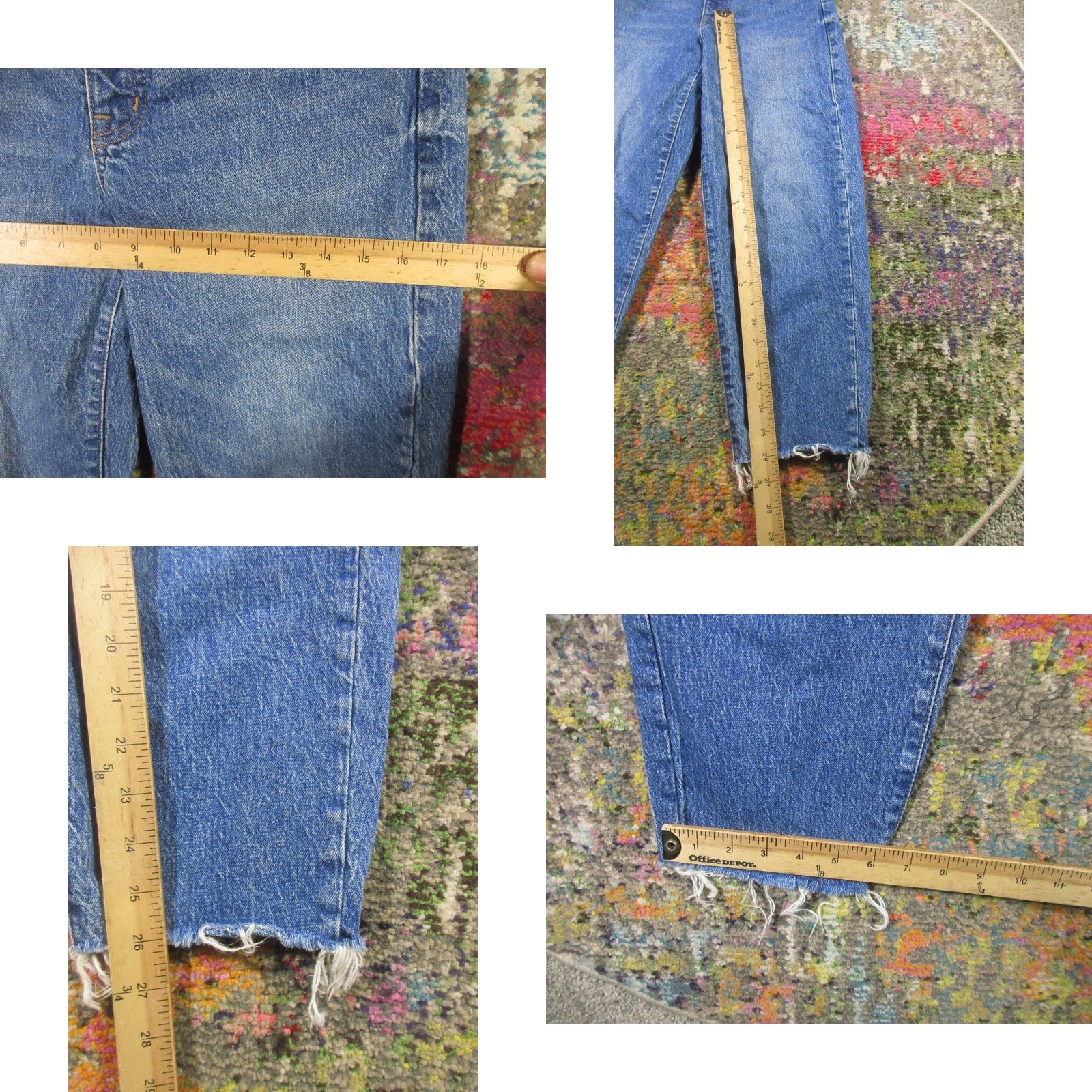 Madewell Madewell Jeans Womens 24 Balloon High Rise Paperbag 26 Inseam Denim Blue 90s Solid Medium Wash Jeans Womens Size 42" / US 20 - 8 Thumbnail