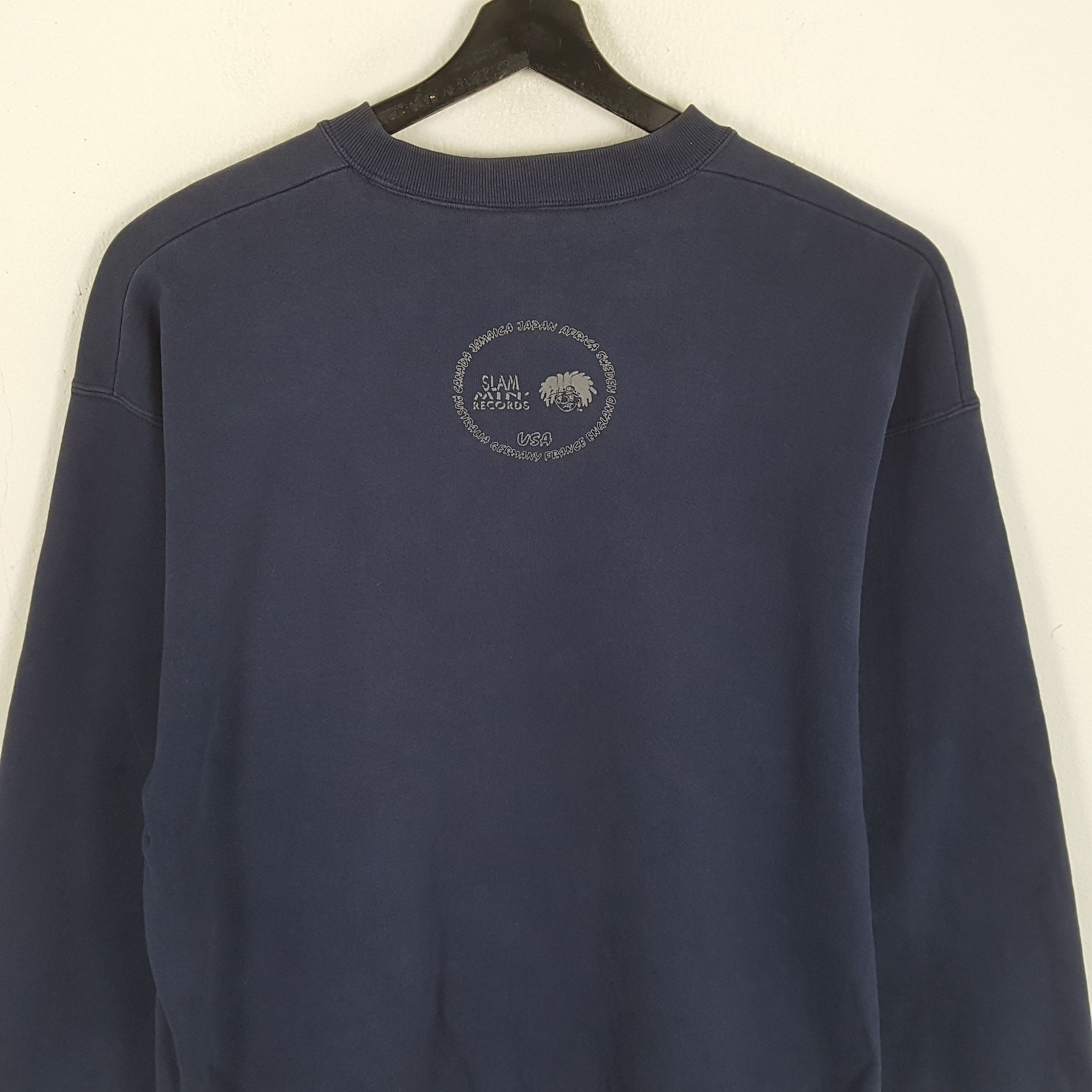 Band Tees × Fruit Of The Loom × Vintage SLAM-MIN RECORDS NEW YORK Music Vintage Sweatshirt Size US XL / EU 56 / 4 - 4 Thumbnail