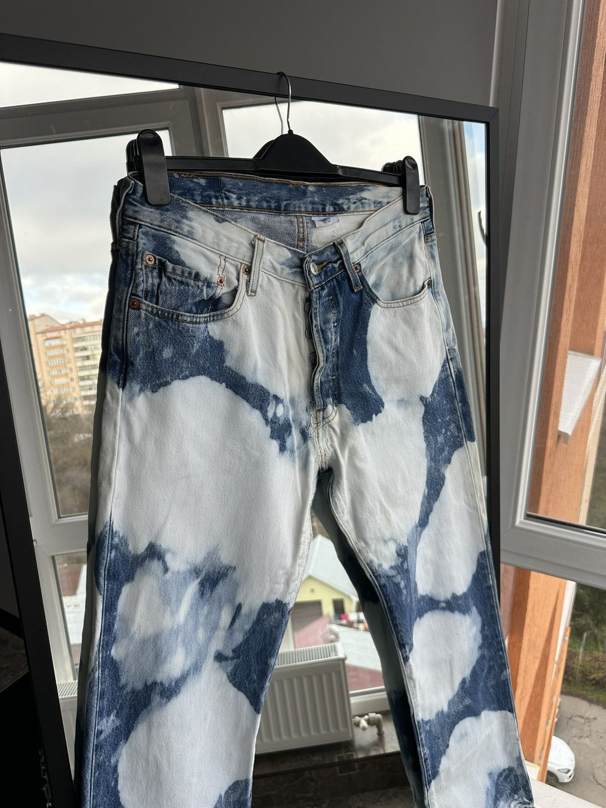 Levi's Vintage Levi’s 501 Tie-Die Bleached Custom Denim Mens Jeans Size US 32 / EU 48 - 6 Thumbnail