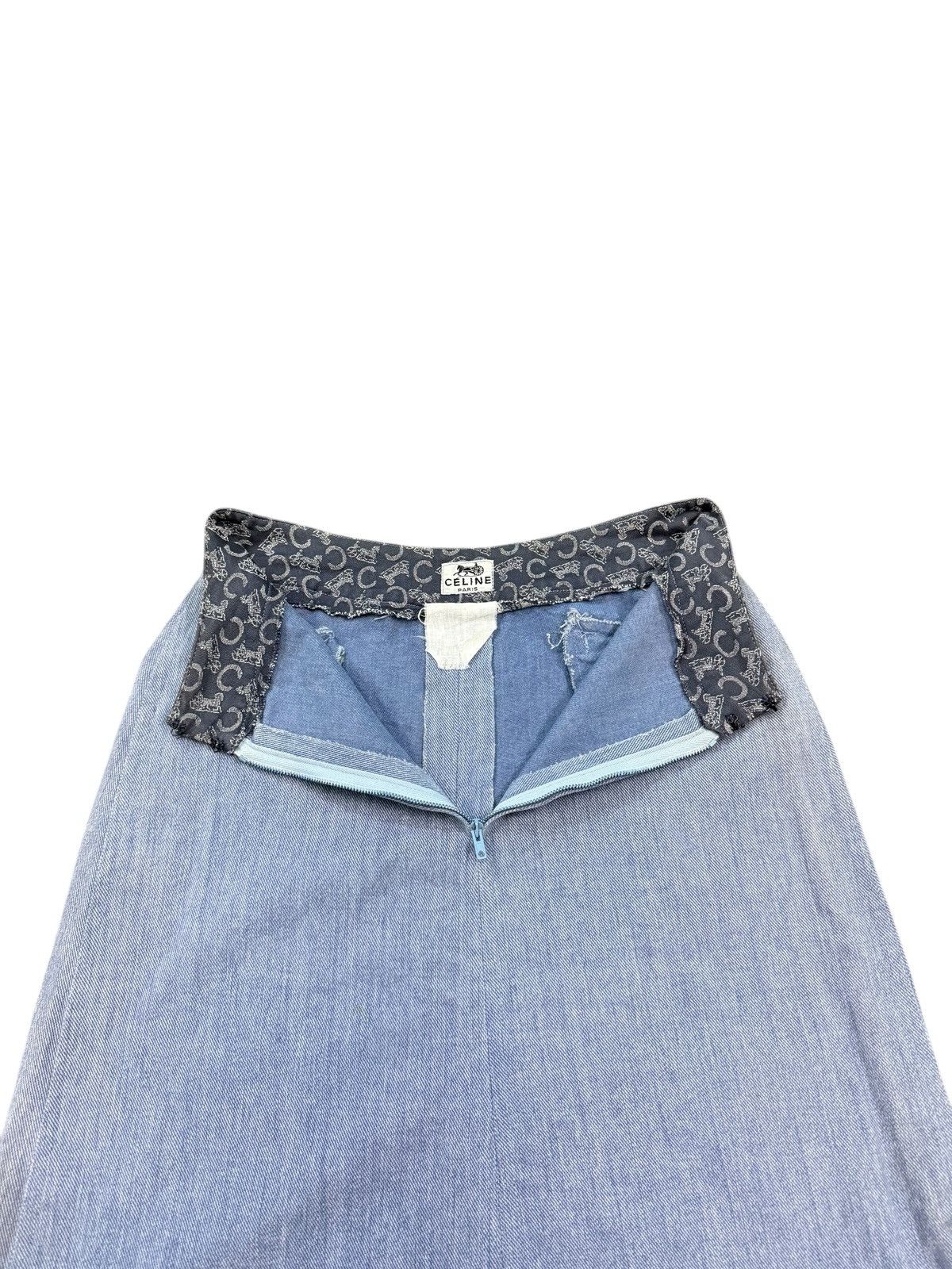 Celine RARE VINTAGE CELINE DENIM SKIRT Size 26" / US 2 / IT 38 - 7 Thumbnail