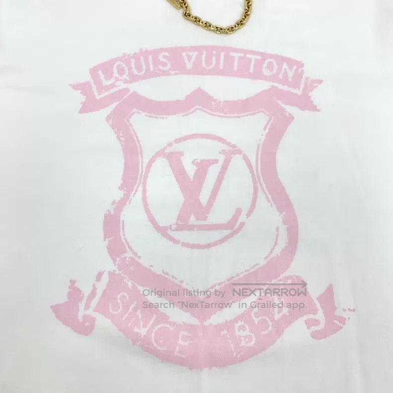 Louis Vuitton Louis Vuitton 22 white chain logo printed cotton crewneck Size US S / EU 44-46 / 1 - 5 Thumbnail