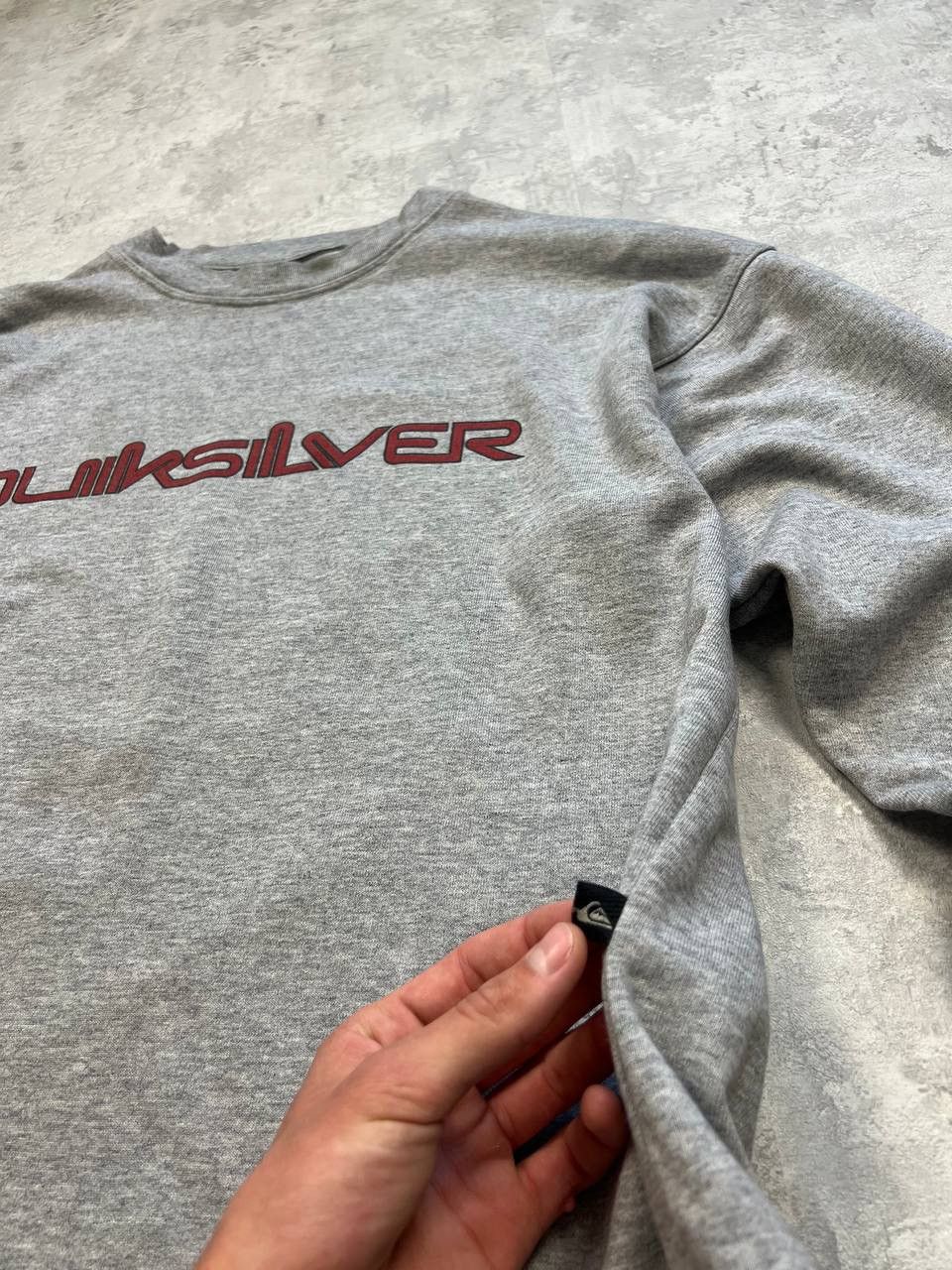 Quiksilver Vintage Quiksilver Gray Sweatshirt Big Logo Size US XL / EU 56 / 4 - 5 Thumbnail