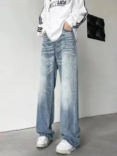 Japanese Brand Japanese retro loose trend straight wide-leg jeans Size US 32 / EU 48 - 2 Thumbnail