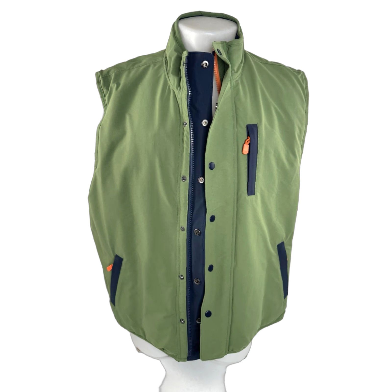 The Territory Ahead THE TERRITORY AHEAD Reversible Zip Mens XL Vest Blue / Green Nylon Blend - vest - mens xl - territory ahead - reversible - zip - blue green - 90s? Size US XL / EU 56 / 4 - 1 Thumbnail