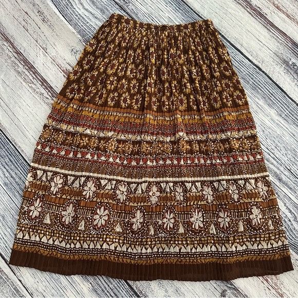 Vintage Vintage Alfred Dunner Pleated Midi Skirt Size 34" / US 12 / IT 48 - 1 Thumbnail