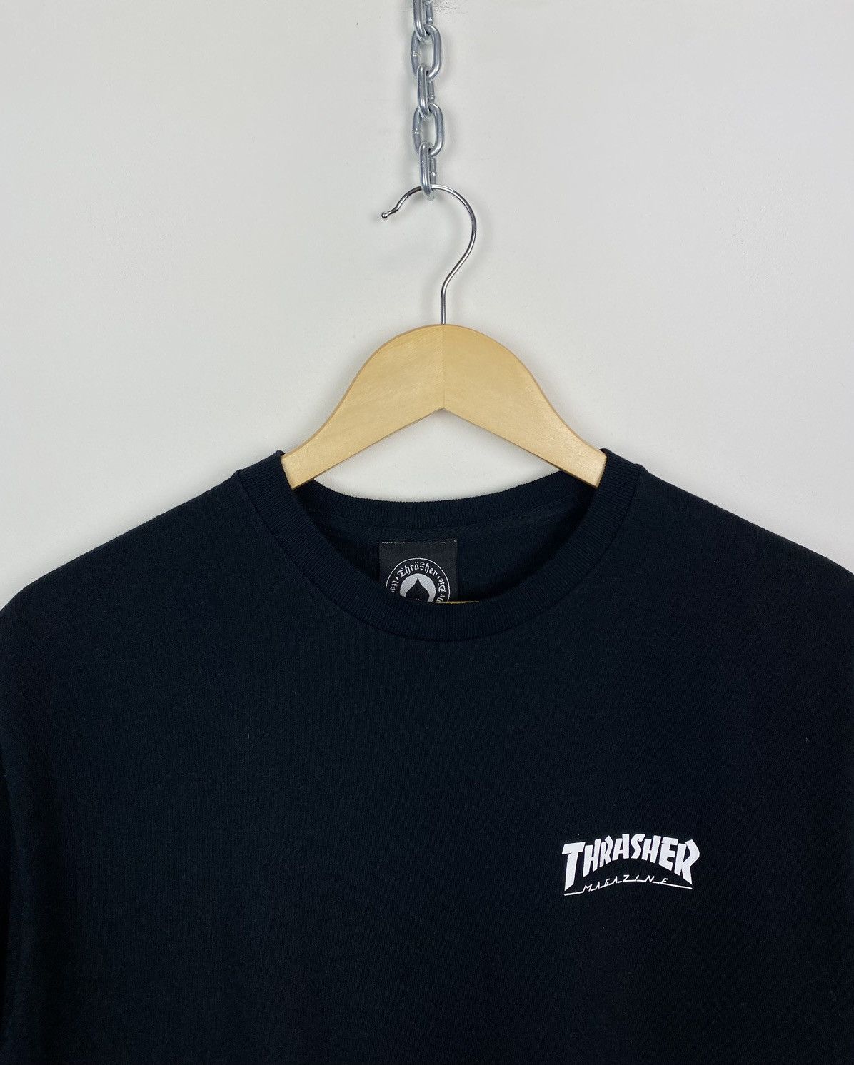 Gildan × Thrasher Thrasher Magazine Y2K T-Shirt Logo Black Skategang Top Tee Size US M / EU 48-50 / 2 - 2 Thumbnail