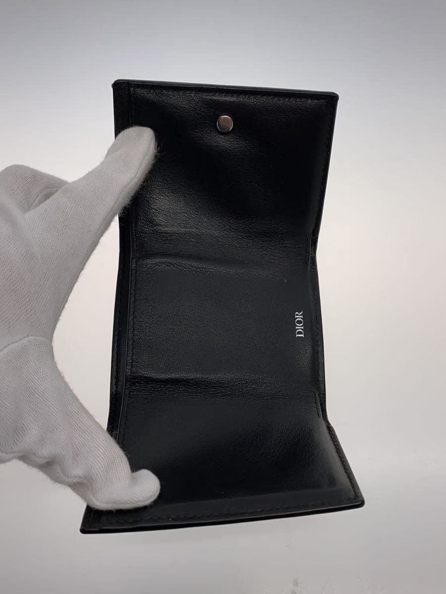 Dior Dior Leather Tri-Fold Wallet Black Size ONE SIZE - 4 Thumbnail