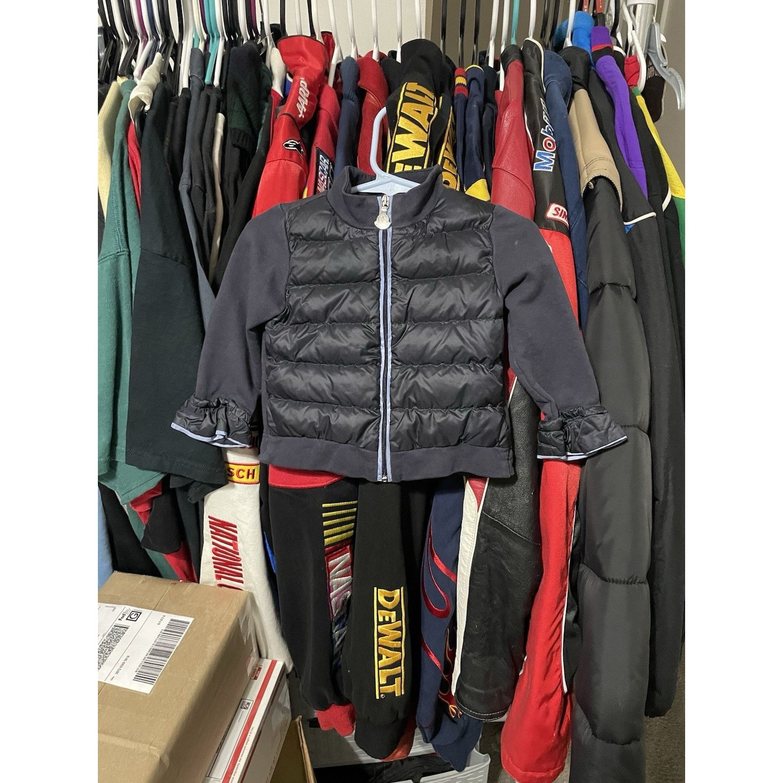 Moncler Size 12-18m-Moncler Kids Down Cardigan Navy SS17 Rare Jacket Size US XXS / EU 40 - 1 Thumbnail