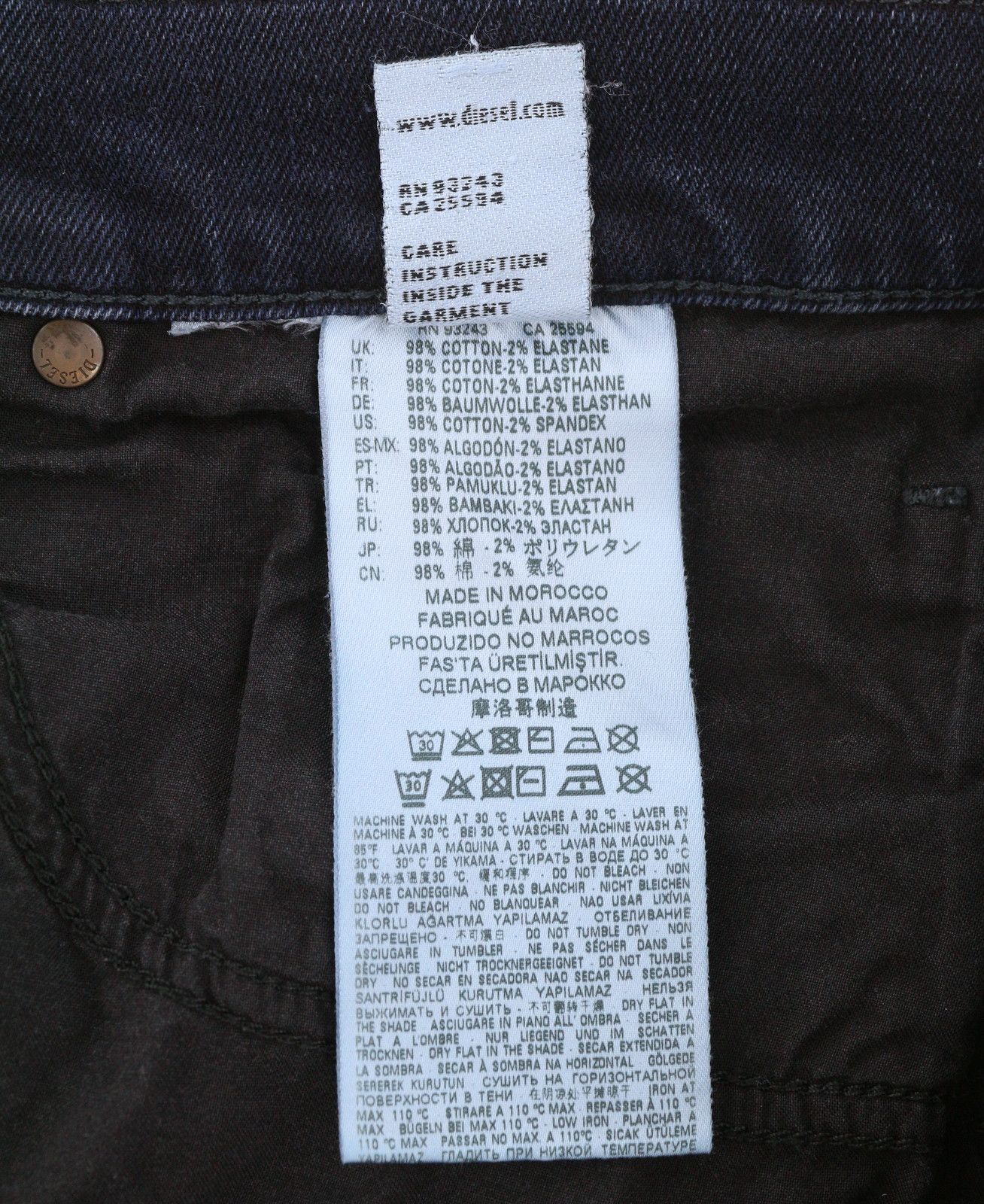 Diesel TEPPHAR-X 0679R W32/L32 Blue Slim Carrot Stretch 89138 Size US 32 / EU 48 - 5 Thumbnail
