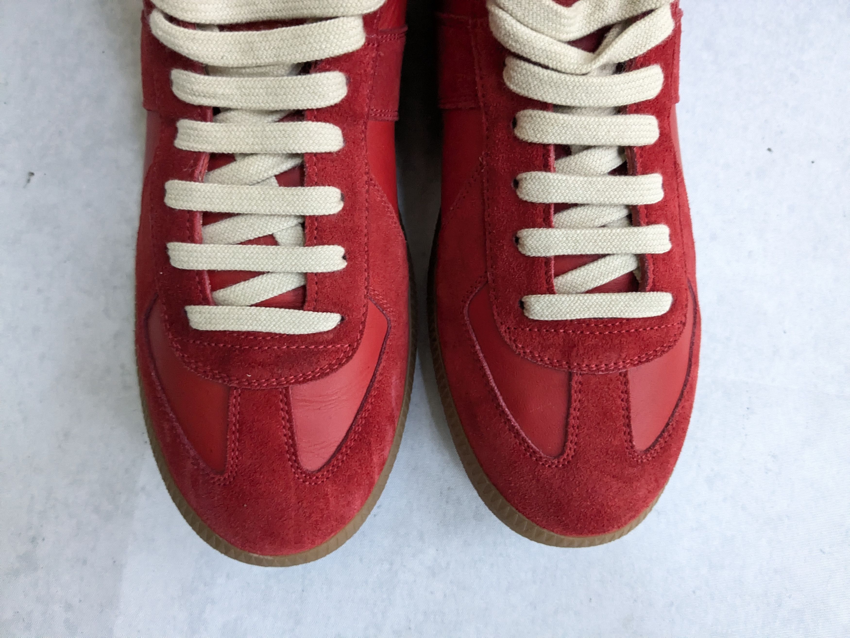 Maison Margiela Maison Margiela GAT Replica Red 10 43 Suede Leather High Size US 10 / EU 43 - 3 Thumbnail
