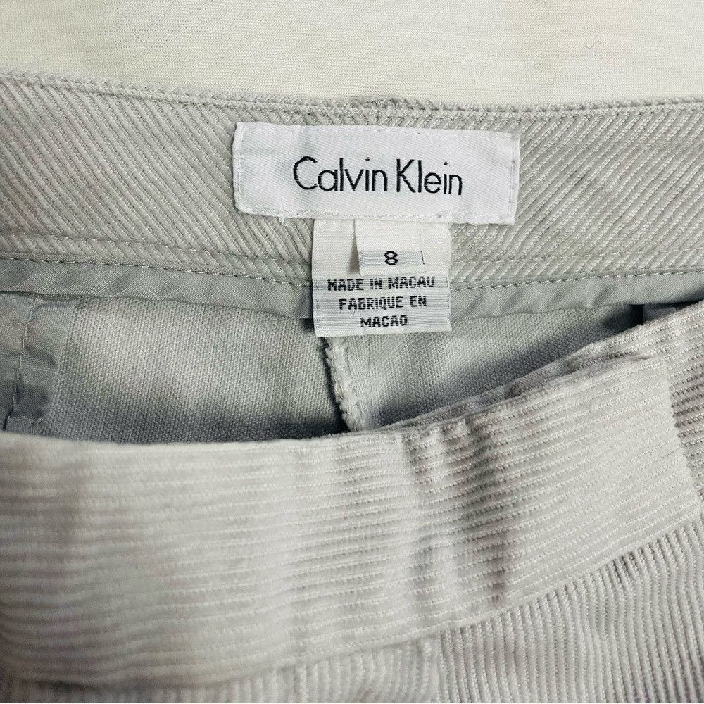 Calvin Klein Calvin Klein Straight Leg Light Grey Corduroy Pants Size 8 Size 30" / US 8 / IT 44 - 5 Thumbnail