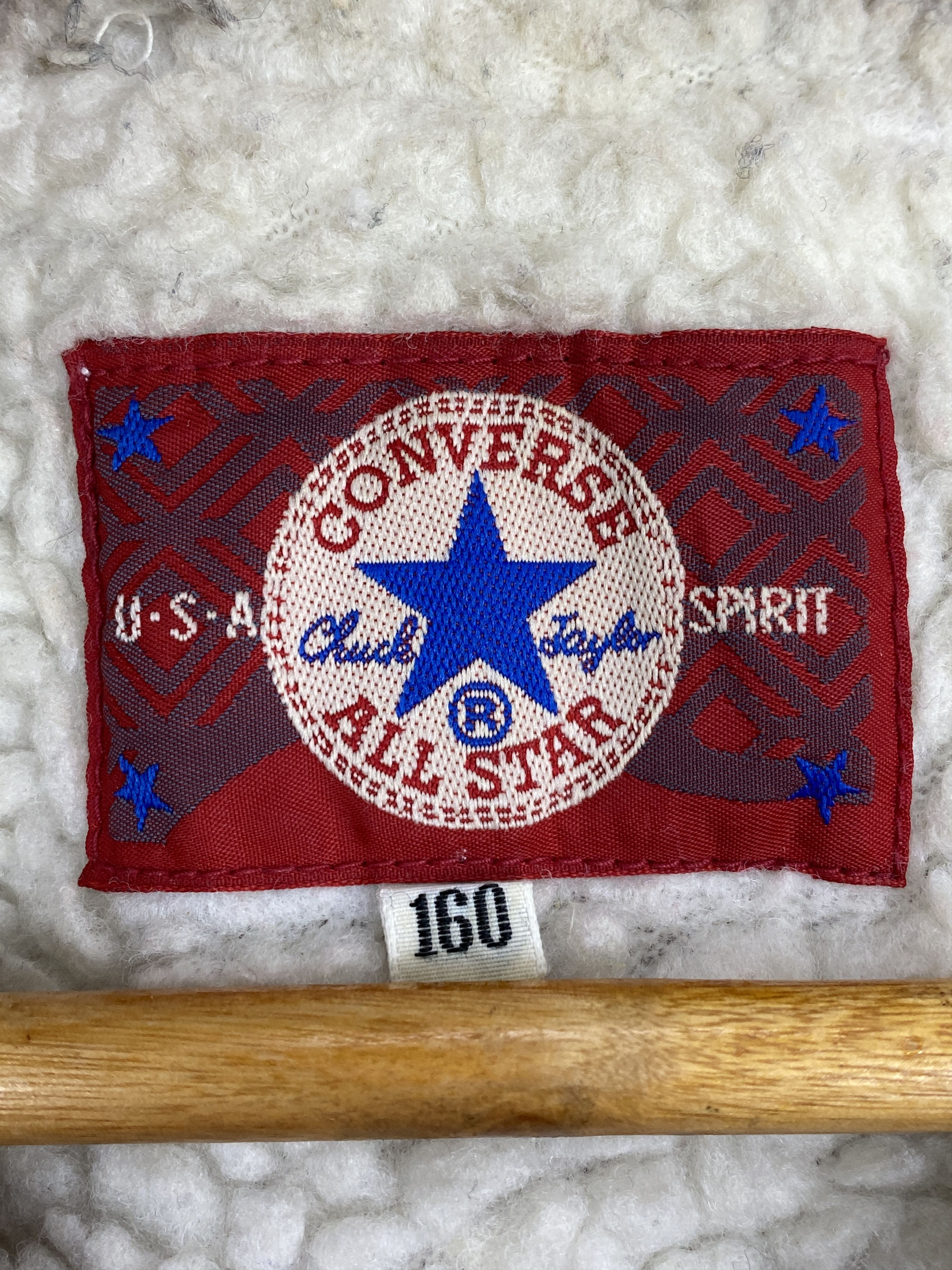 Converse Vintage Converse All Star Big Logo Sherpa Long Jacket J1930 Size US XL / EU 56 / 4 - 5 Thumbnail