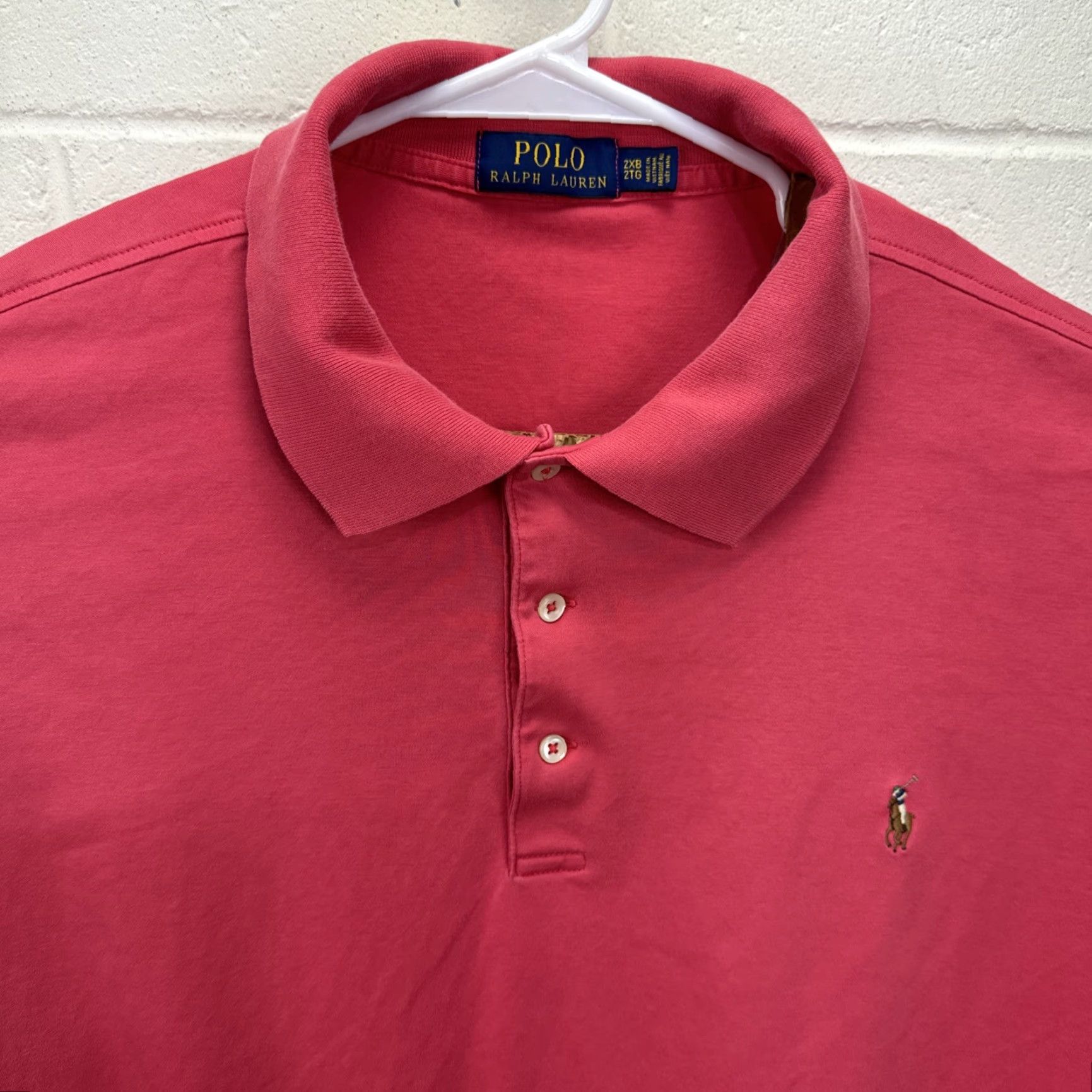 Polo Ralph Lauren Polo Ralph Lauren Shirt Mens 2XB XXL Coral Flesh Pony Polo Preppy Golf Classic Size US XXL / EU 58 / 5 - 3 Thumbnail
