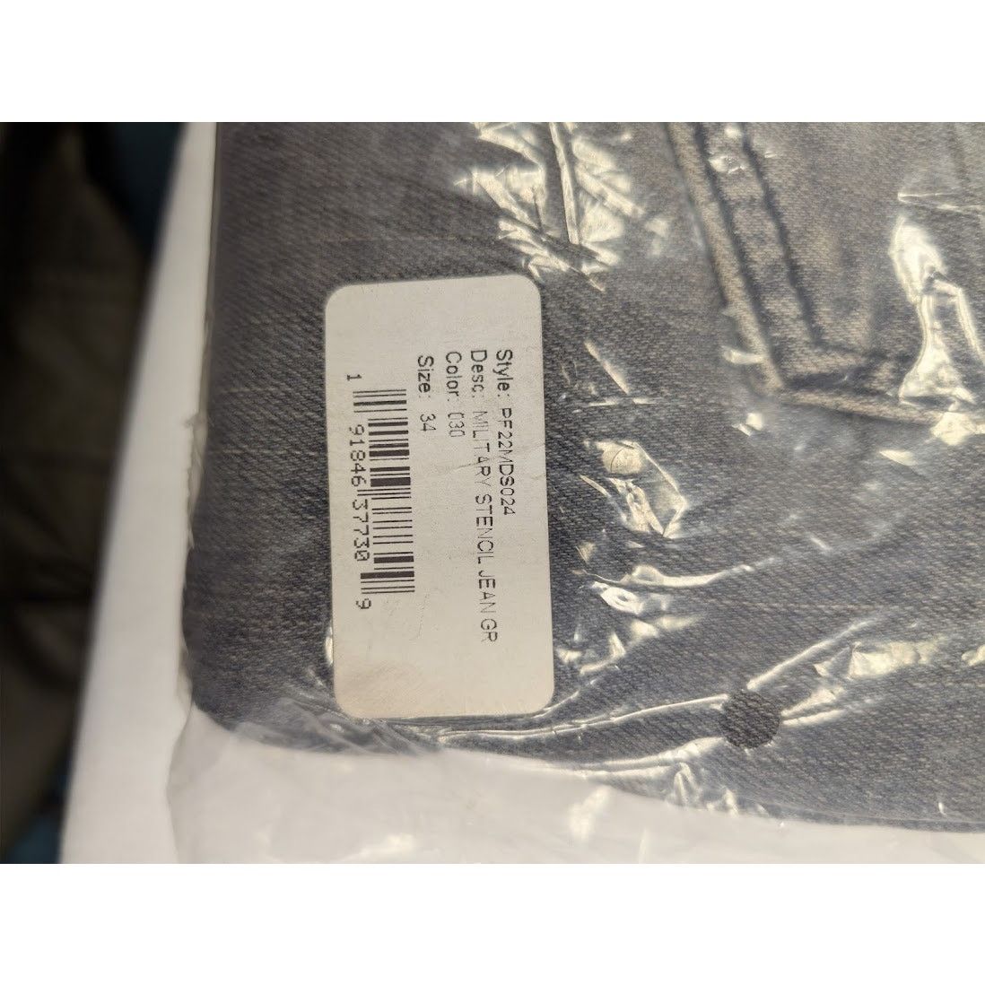 Amiri o1rshd1 Q:3 / Military Stencil Jean Denim Jeans in Grey Size US 34 / EU 50 - 17 Thumbnail