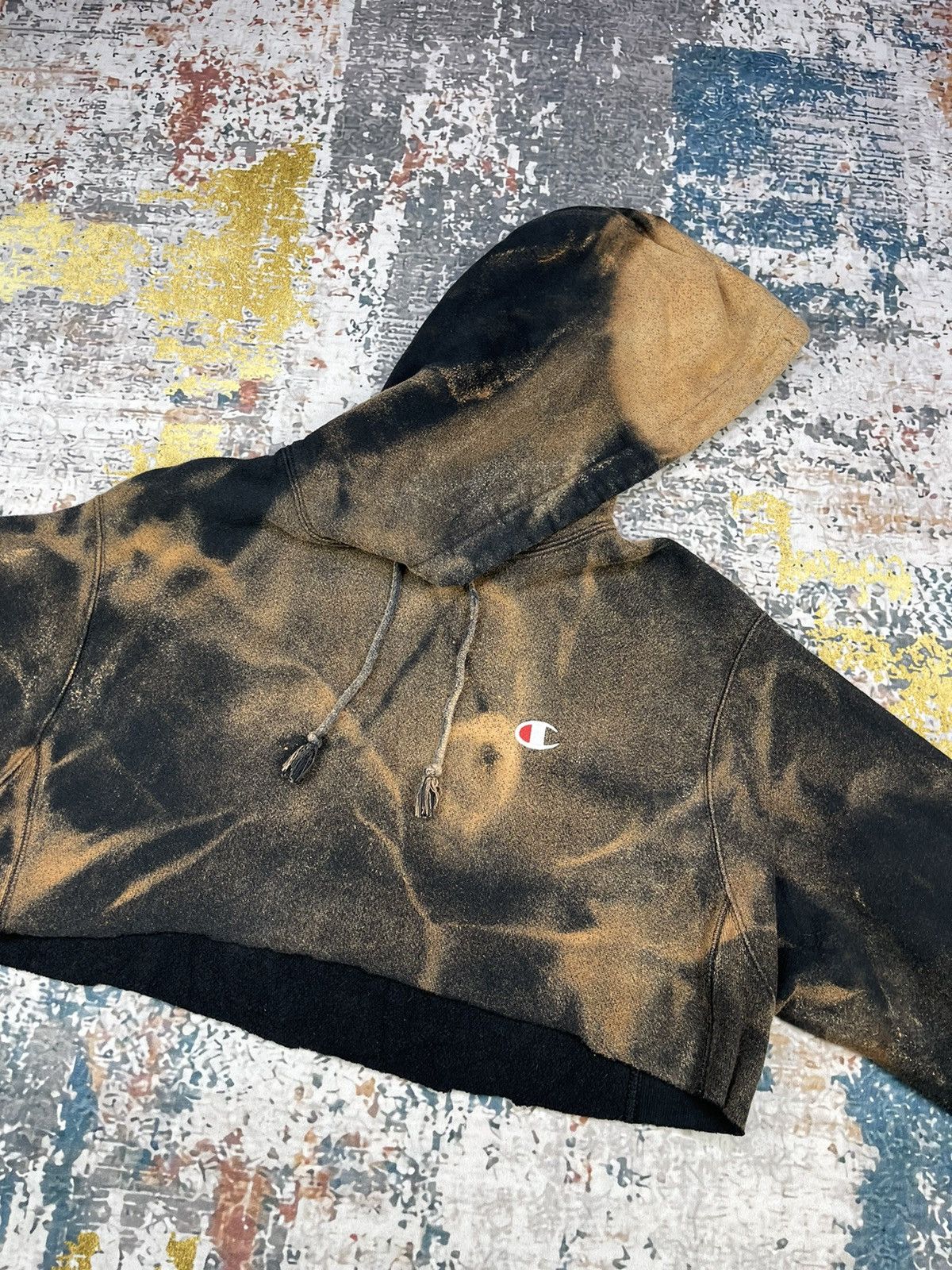 Champion Vintage CHAMPION Tie Dye Cut Crop Sweatshirt Size US M / EU 48-50 / 2 - 4 Thumbnail