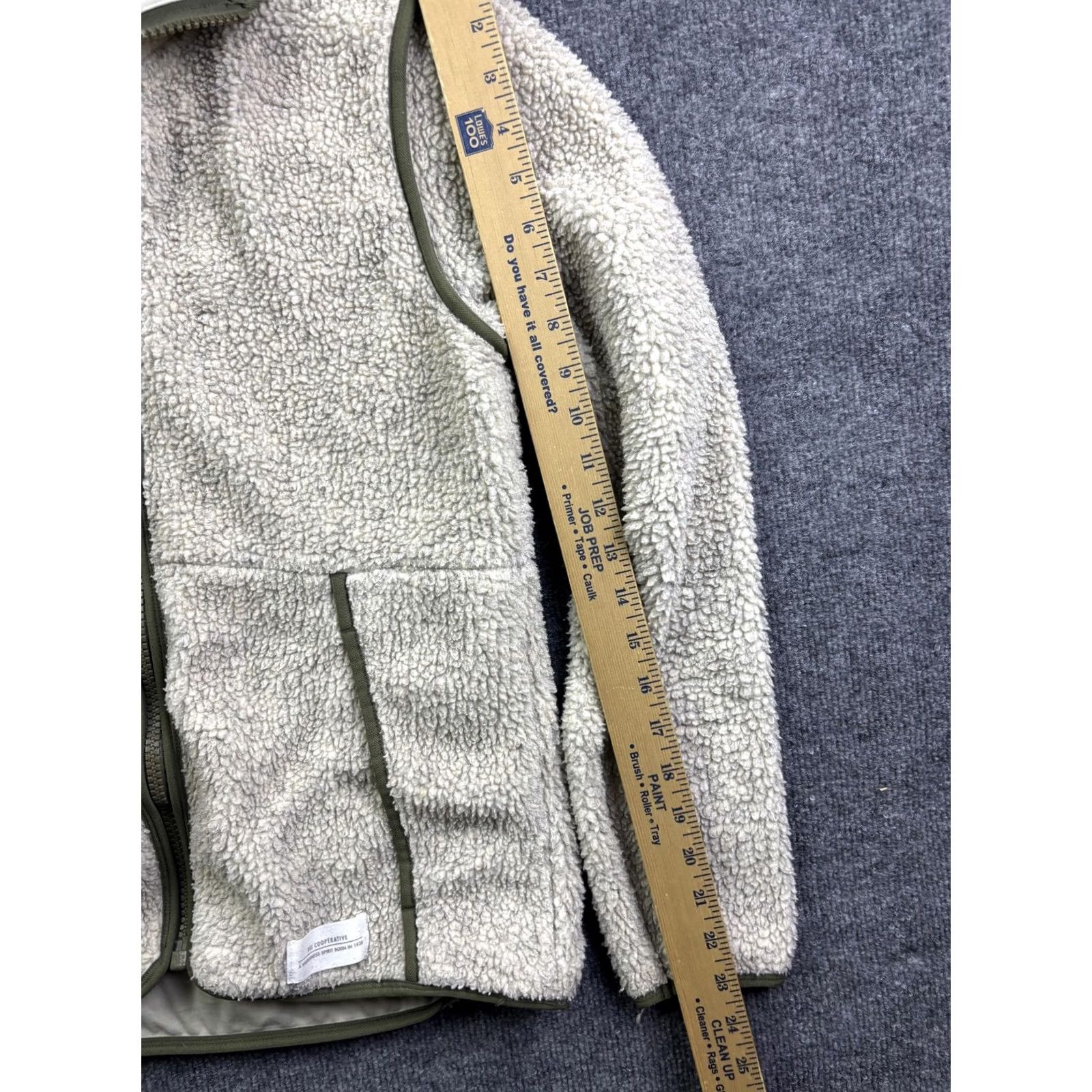 Vintage REI Cooperative Jacket Womens M White Sherpa Fleece Hooded Full Zip Pockets CSS Size M / US 6-8 / IT 42-44 - 5 Thumbnail