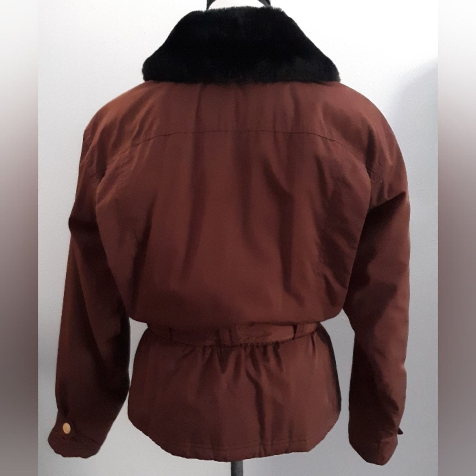 Vintage VTG Fera Insulated Belted Fur Trim Jacket Size M / US 6-8 / IT 42-44 - 8 Thumbnail
