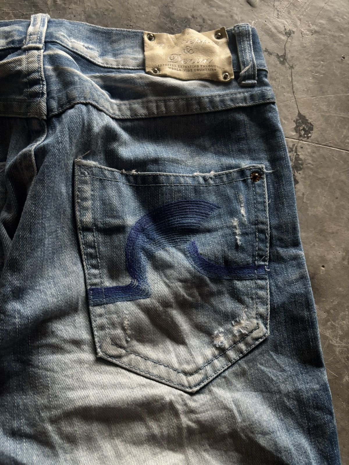 If Six Was Nine RED PEPPER JAPANESE DENIM DISTRESSED WASHED REPAIRED PUNK Size US 30 / EU 46 - 22 Thumbnail