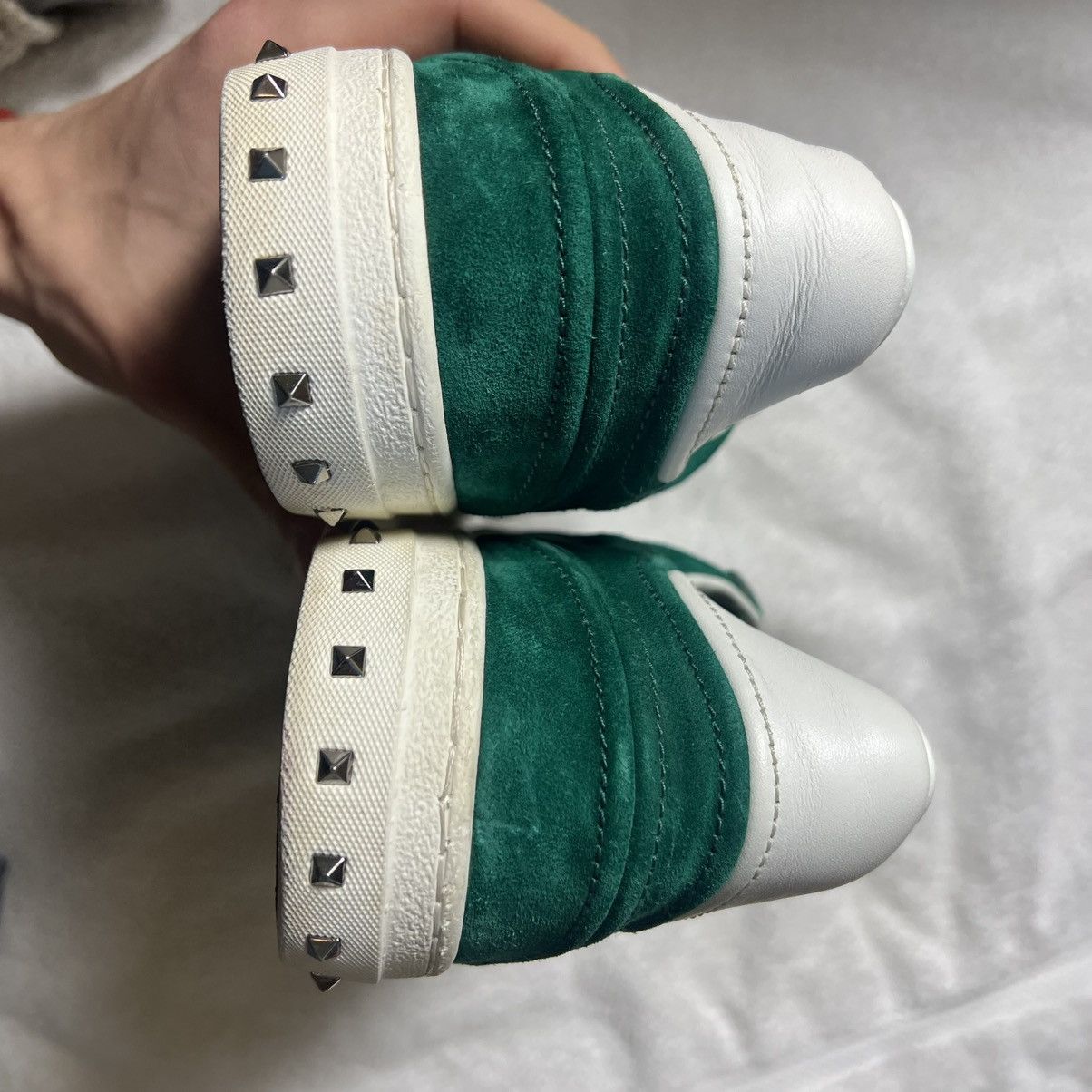Valentino Valentino Green Suede Low Tops Size US 10.5 / EU 43-44 - 4 Thumbnail