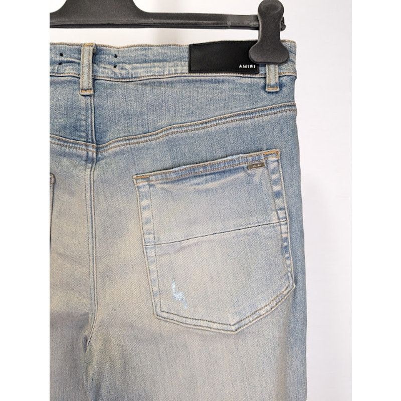 Amiri o1rshd1 Crystal Stack Flare Jeans in Clay Indigo Size US 32 / EU 48 - 19 Thumbnail