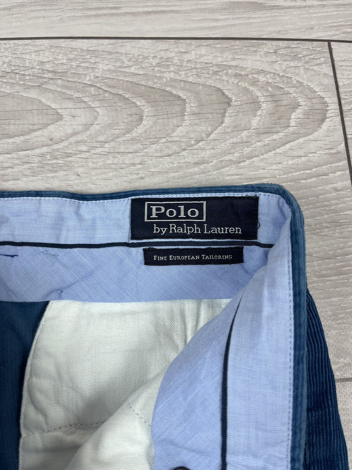 Polo Ralph Lauren Polo Ralph Lauren European Tailoring Blue Corduroy Pants Size US 31 - 8 Thumbnail