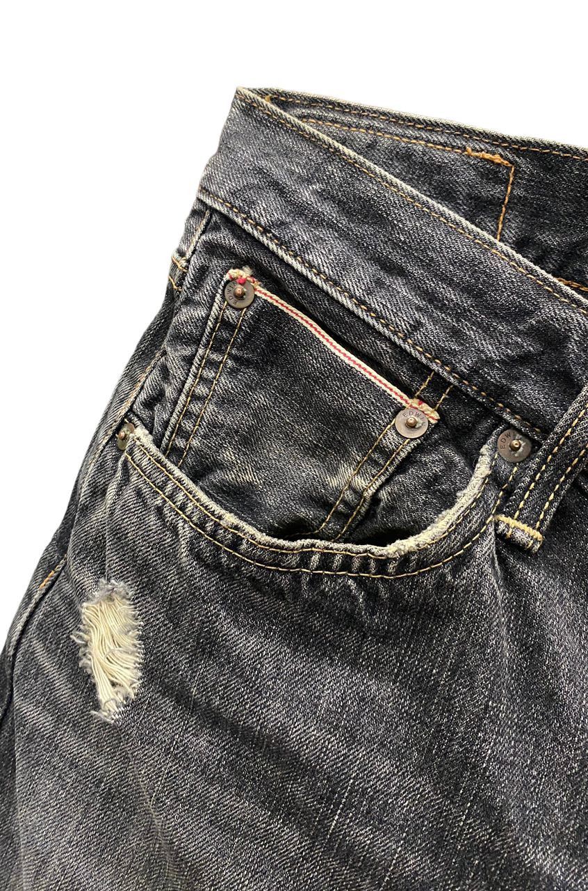 Edwin 💥BEST OFFER💥VINTAGE EDWIN 505 S SELVEGDE DISTRESSED DENIM Size US 31 - 9 Thumbnail