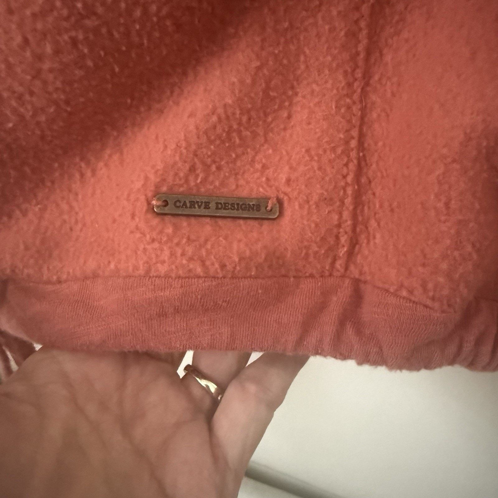 Other Carve Designs Rowayton Cowl Fleece Pullover Azalea Clay Size M / US 6-8 / IT 42-44 - 5 Thumbnail
