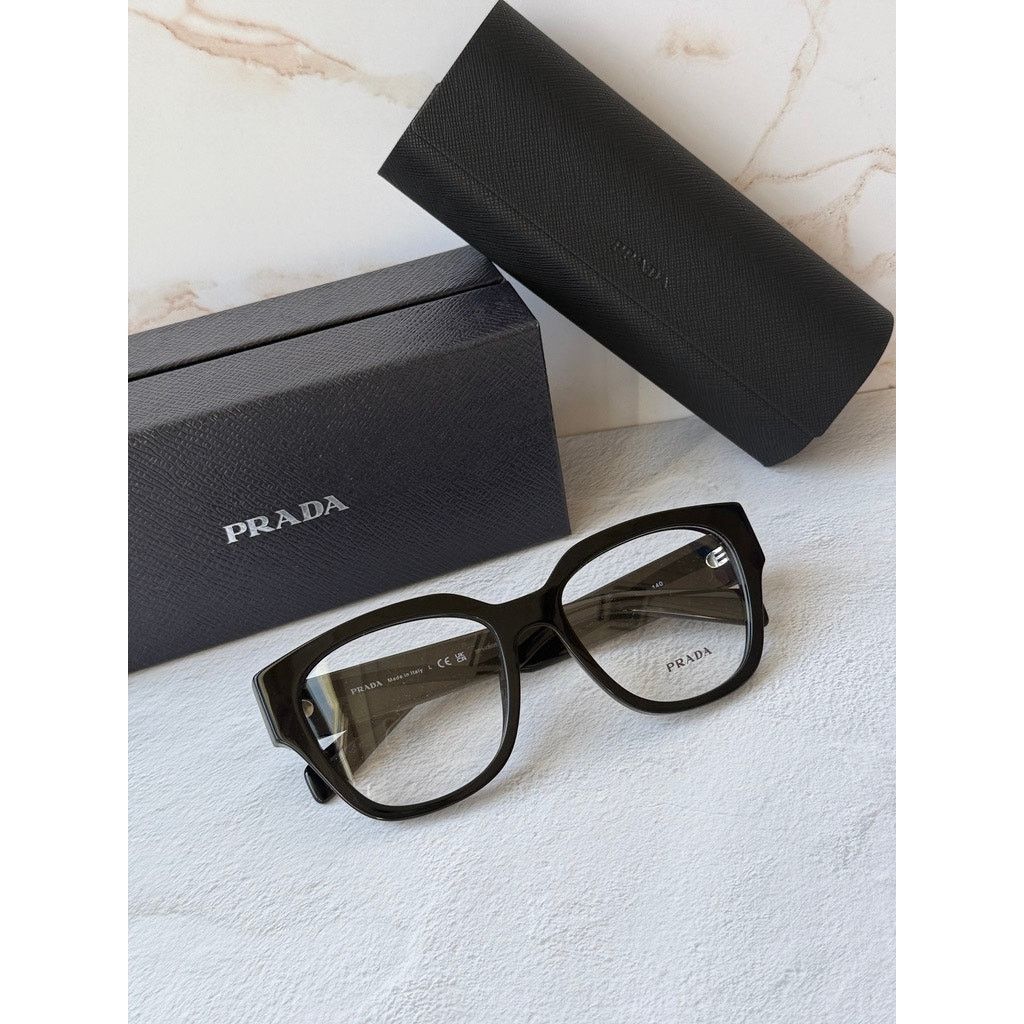 Prada NEW Prada PR C06V Black Cat Eye Eyeglasses Frames Size ONE SIZE - 2 Thumbnail