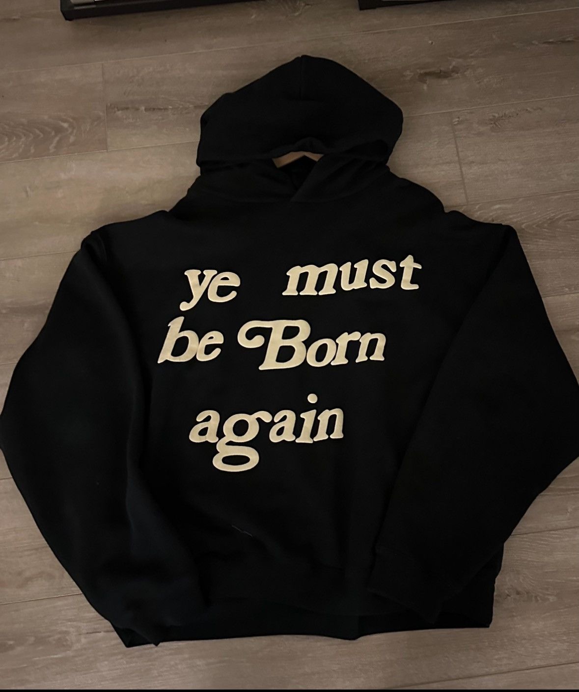 image of Cactus Plant Flea Market x Kanye West Cpfm Ye Must Be Born Again Hoodie in Black, Men's (Size XL)