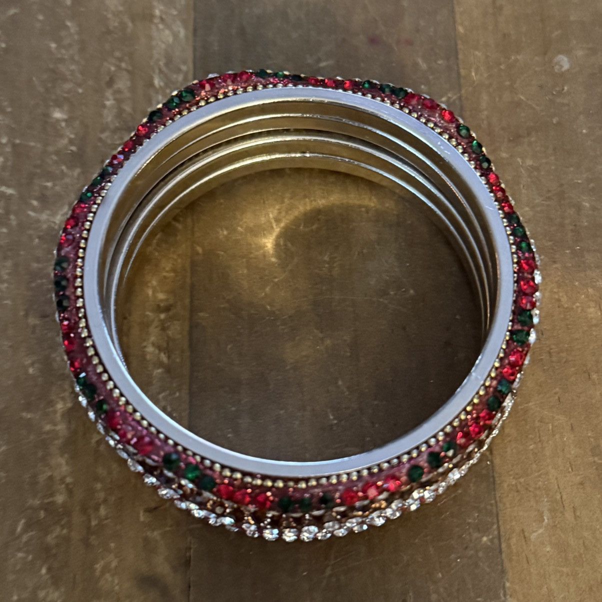 Other Assorted multicolor wavy rhinestone bangle bracelets Size ONE SIZE - 5 Thumbnail