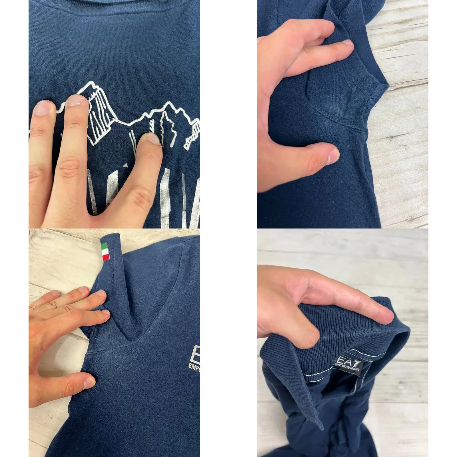 Emporio Armani Emporio Armani EA7 Polo Shirt Men SZ S Blue Big Logo Size US S / EU 44-46 / 1 - 9 Thumbnail