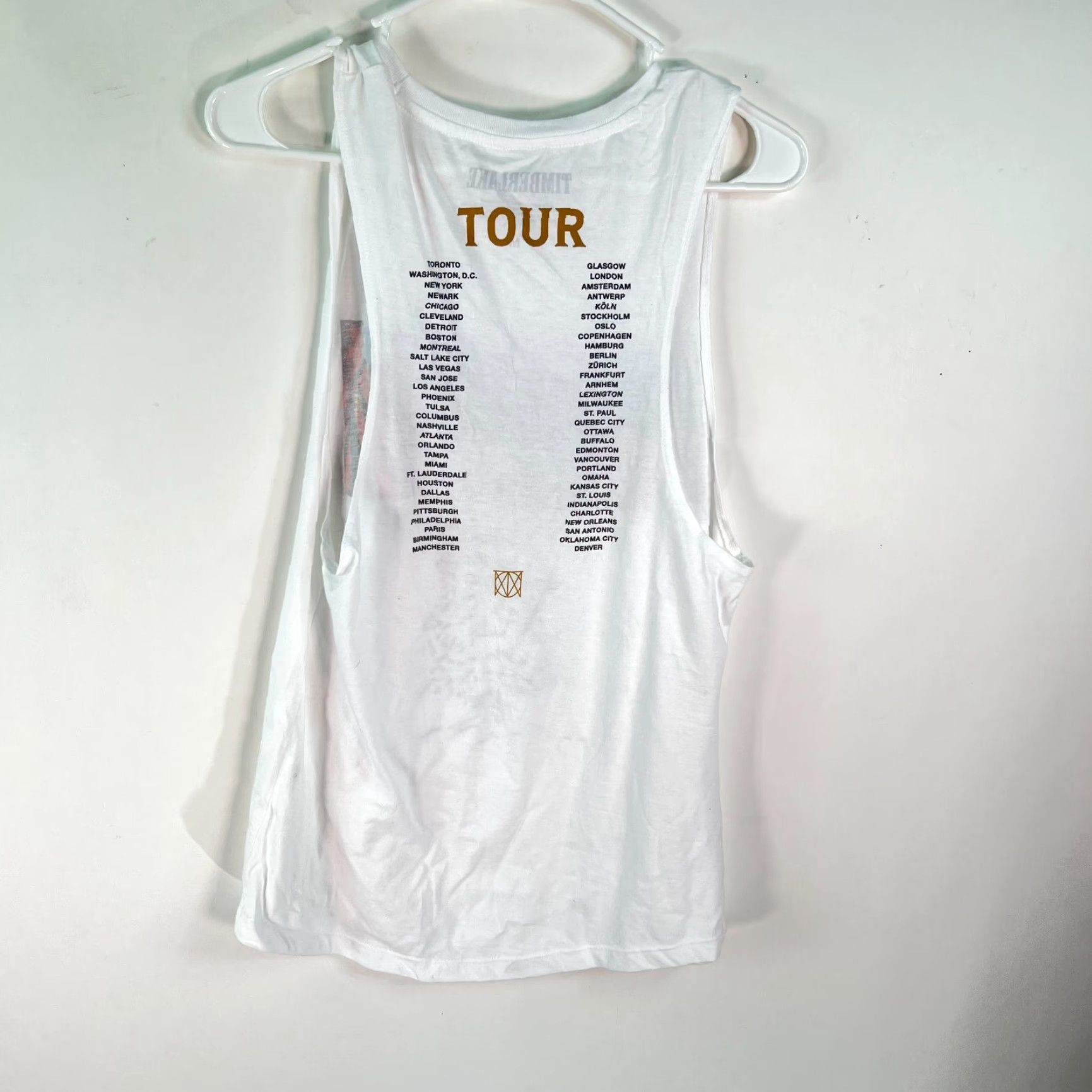 Vintage Justin Timberlake Man Of The Woods Tour Mens White Graphic Tank Top M Shirt Size US M / EU 48-50 / 2 - 3 Thumbnail
