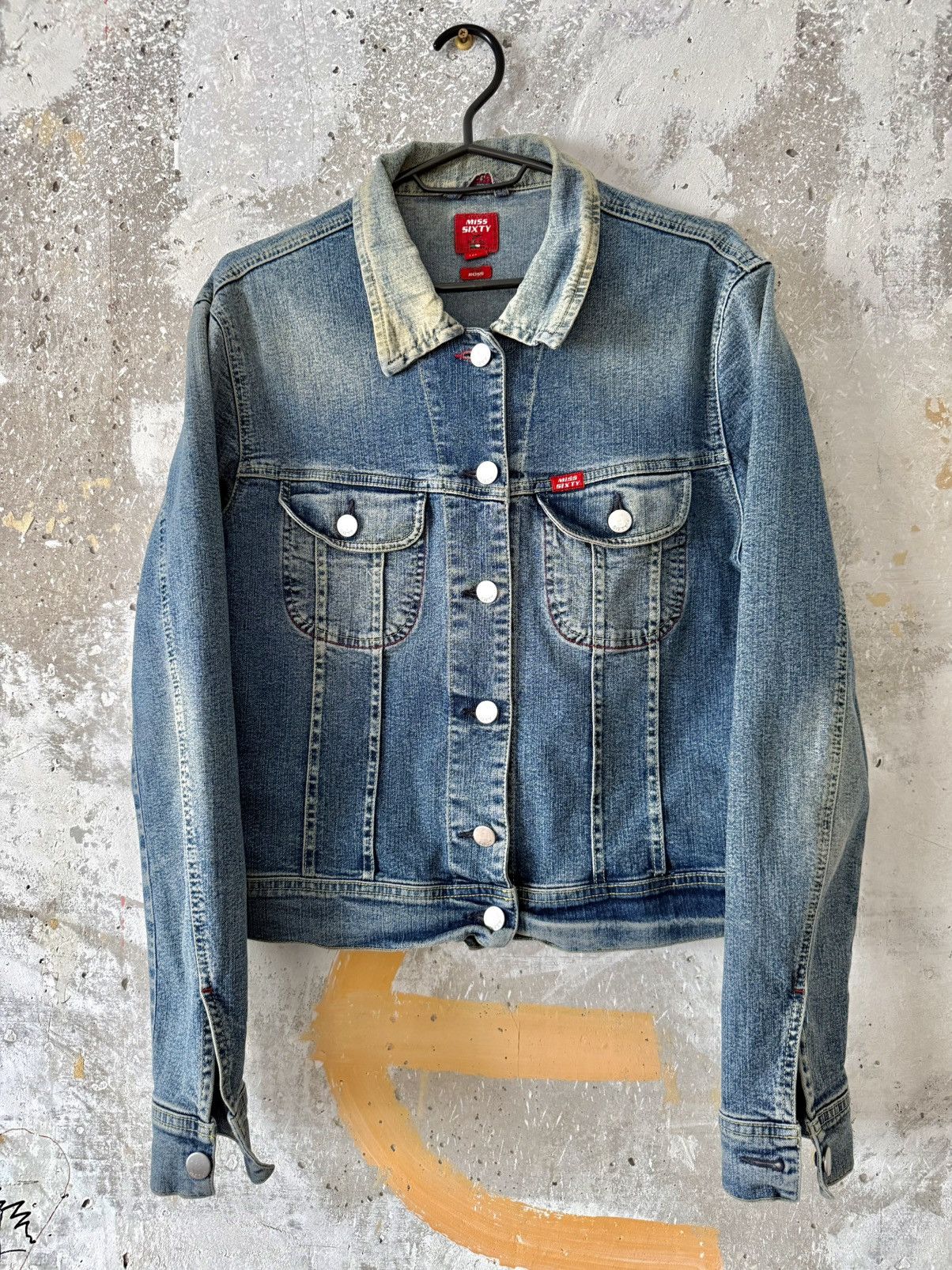 Miss Sixty 00S Vintage Archive Miss Sixty Cropped Washed Blue Jacket Size L / US 10 / IT 46 - 1 Thumbnail