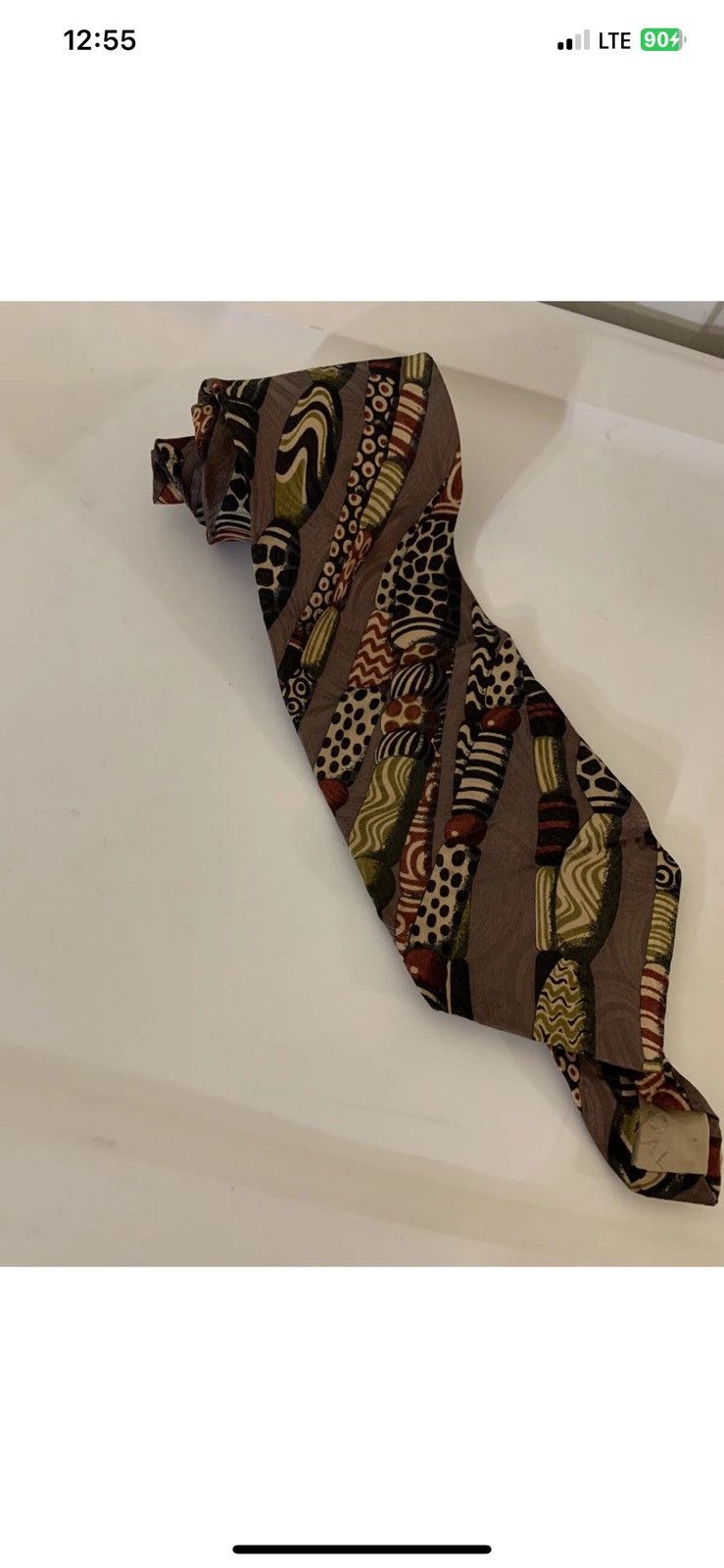 Carlo Palazzi Carlo palazzi tie geometric abstract italian silk 57” Size ONE SIZE - 6 Thumbnail