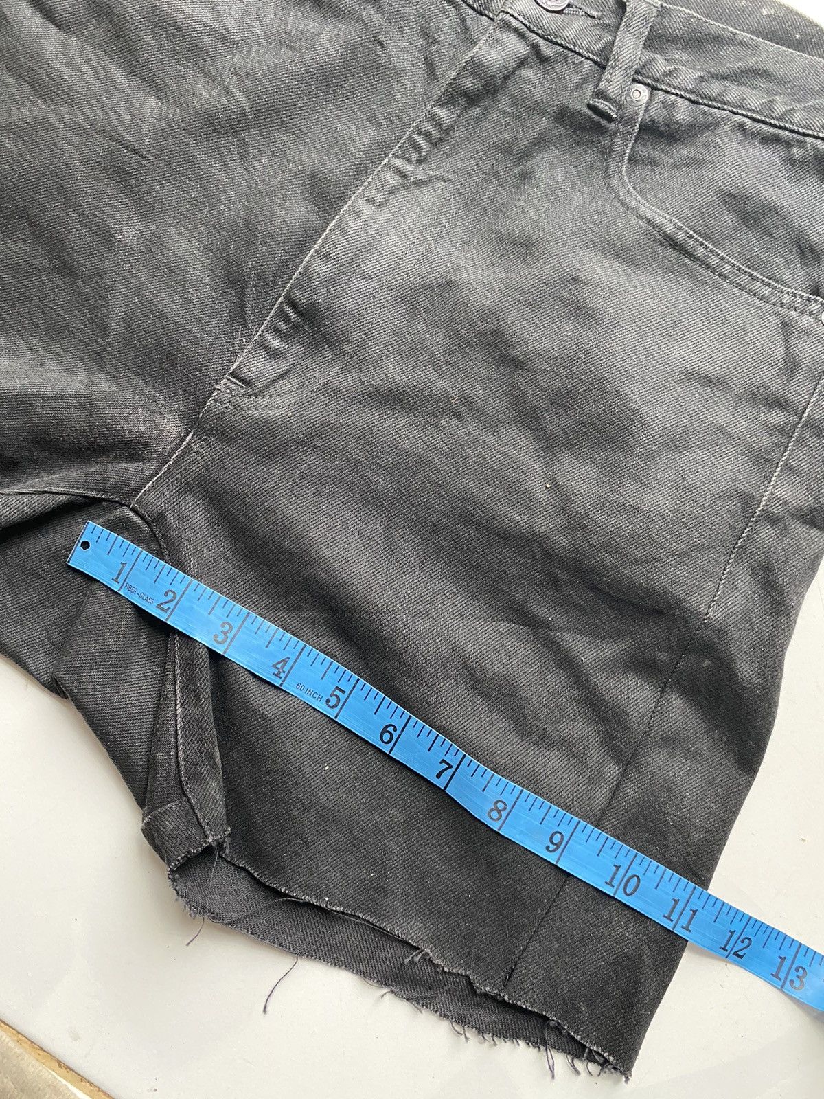 2000s Lad Musician waxed cropped denim pants Denim