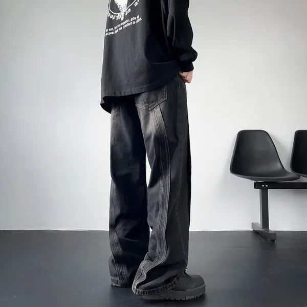 VIBE Baggy Black Stripe Denim Jeans Size US 30 / EU 46 - 6 Thumbnail