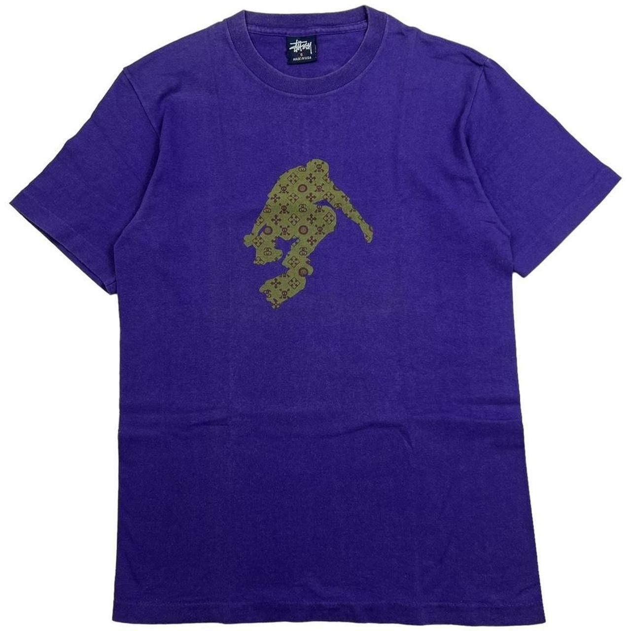 Stussy Vintage 90s Stussy Skater Monogram LV T-Shirt - Small Size US S / EU 44-46 / 1 - 1 Thumbnail