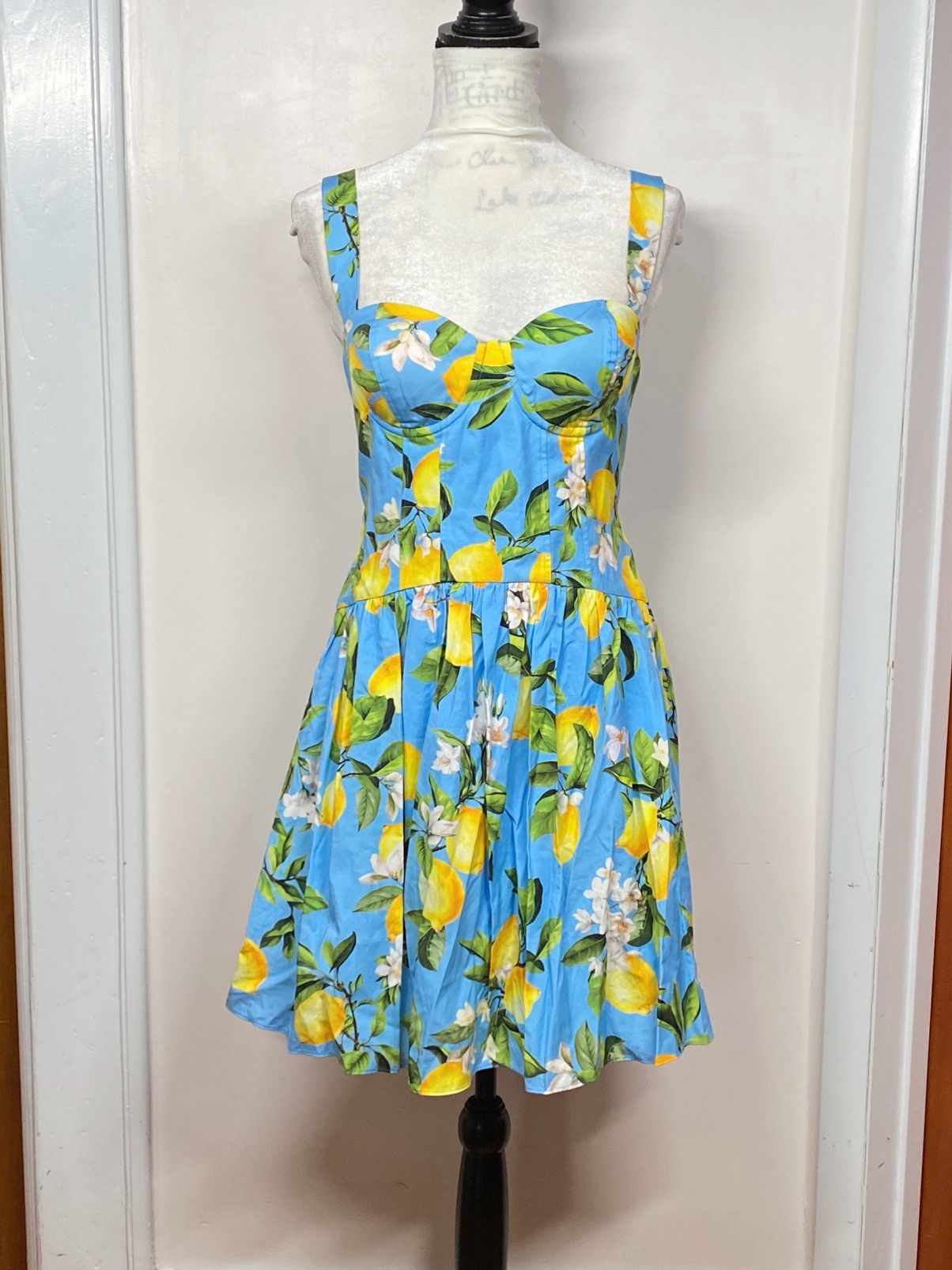 L'AGENCE L'AGENCE Lemon Print Corset Minidress size 8 Size M / US 6-8 / IT 42-44 - 6 Thumbnail