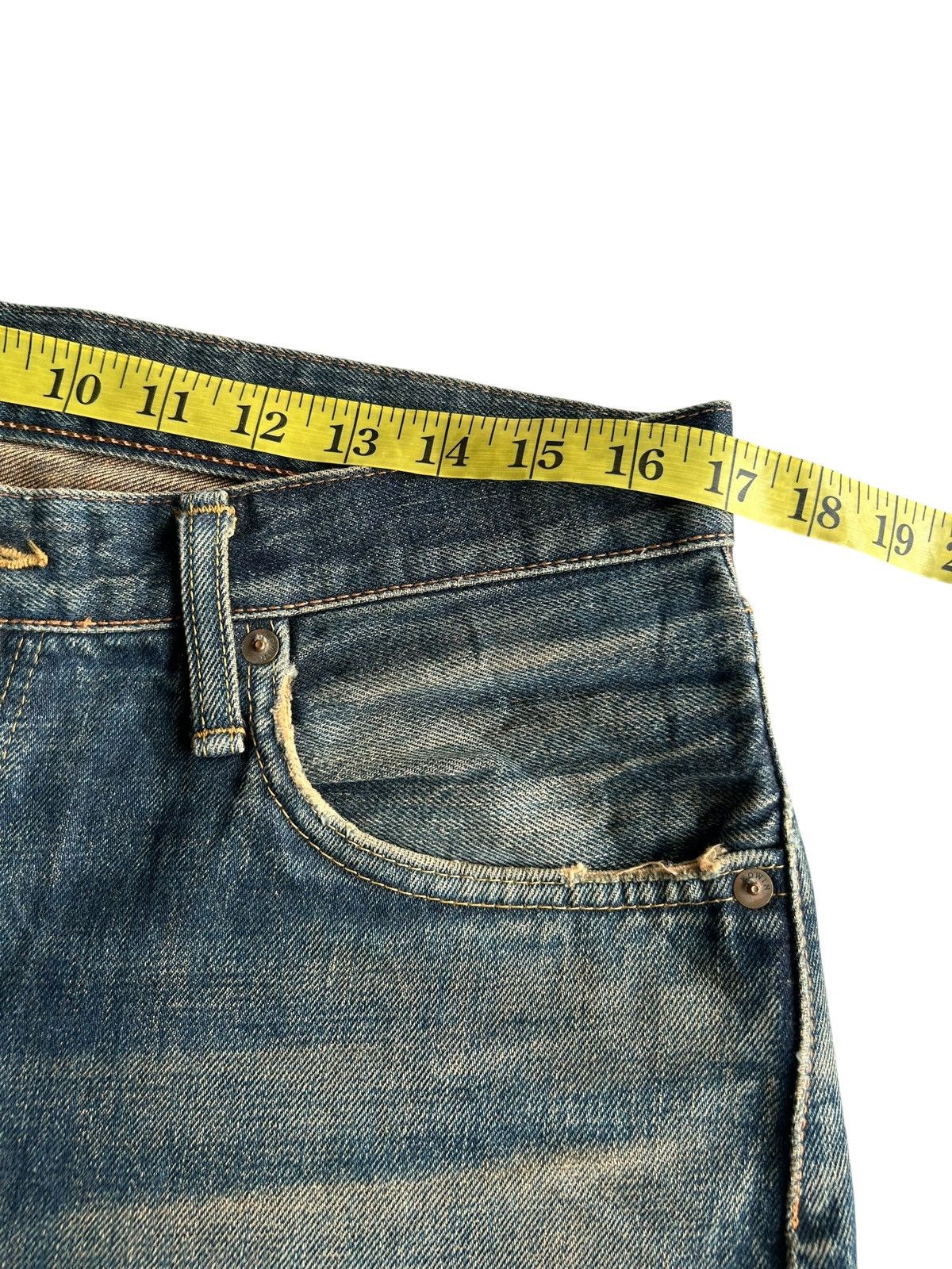 Kapital Vintage Edwin 505xx Selvedge Rusty Mudwash Distressed Denim Size US 34 / EU 50 - 15 Thumbnail