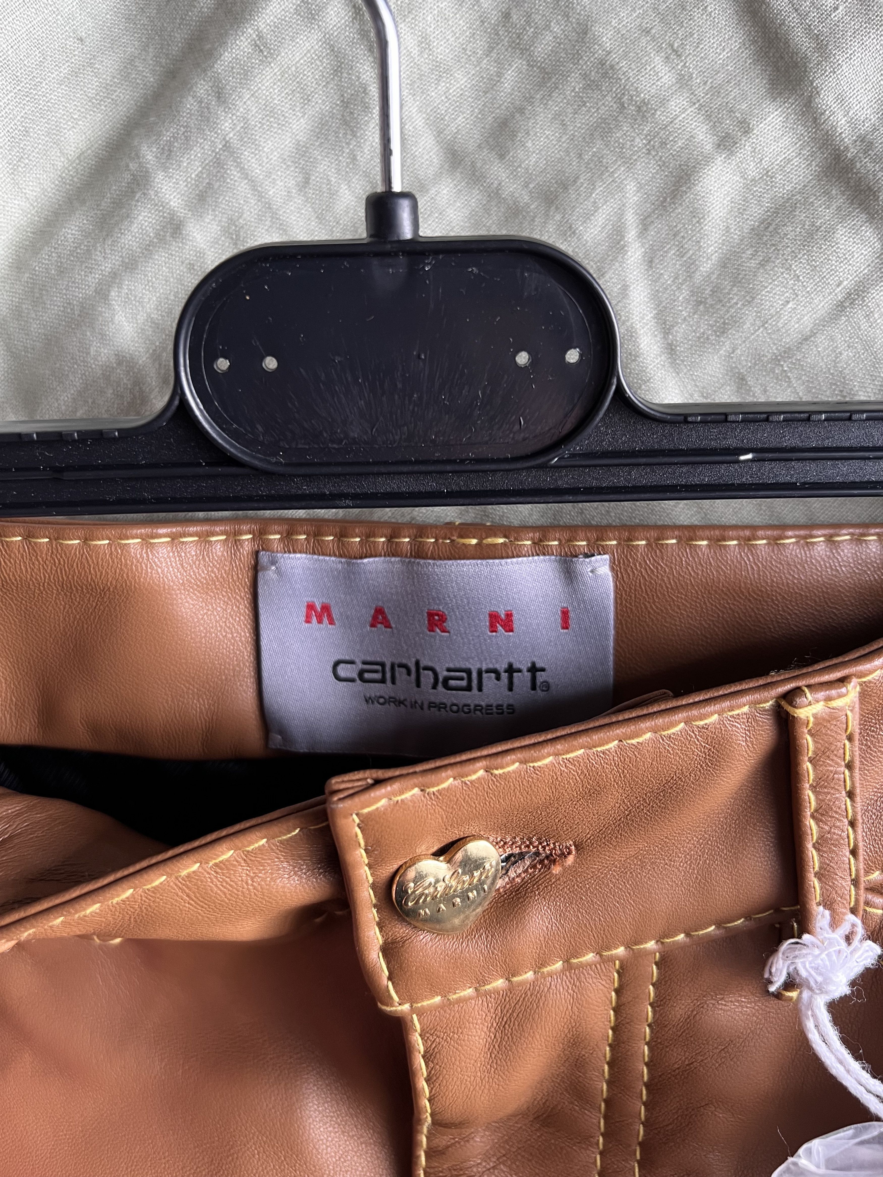 Carhartt Wip × Marni Marni Carhartt WIP Leather Chore Jacket + Single Knee Pants Size US L / EU 52-54 / 3 - 17 Thumbnail