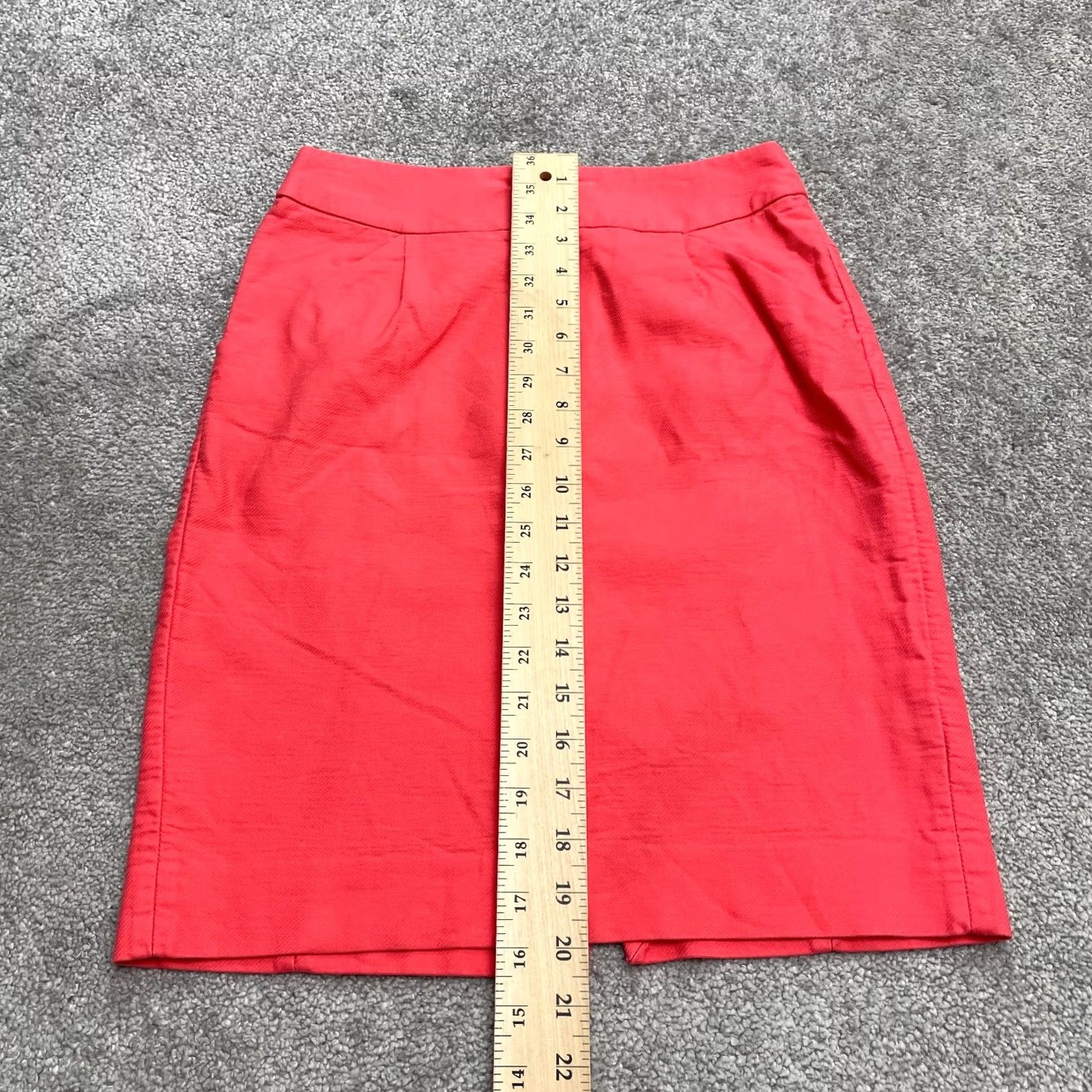 J.Crew VINTAGE J.Crew The Pencil Skirt Skirt Womens 0 Pink Knee Length Straight Cotton Pockets Work Size 25" / US 0 / IT 36 - 6 Thumbnail