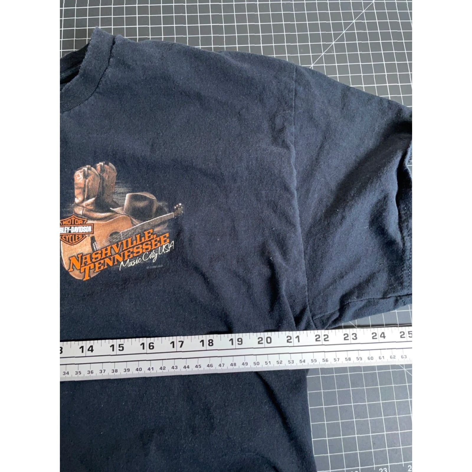 Harley Davidson Harley-Davidson Music City Tennessee Graphic Print T-Shirt Adult Large Black Biker Mens Size US L / EU 52-54 / 3 - 5 Thumbnail