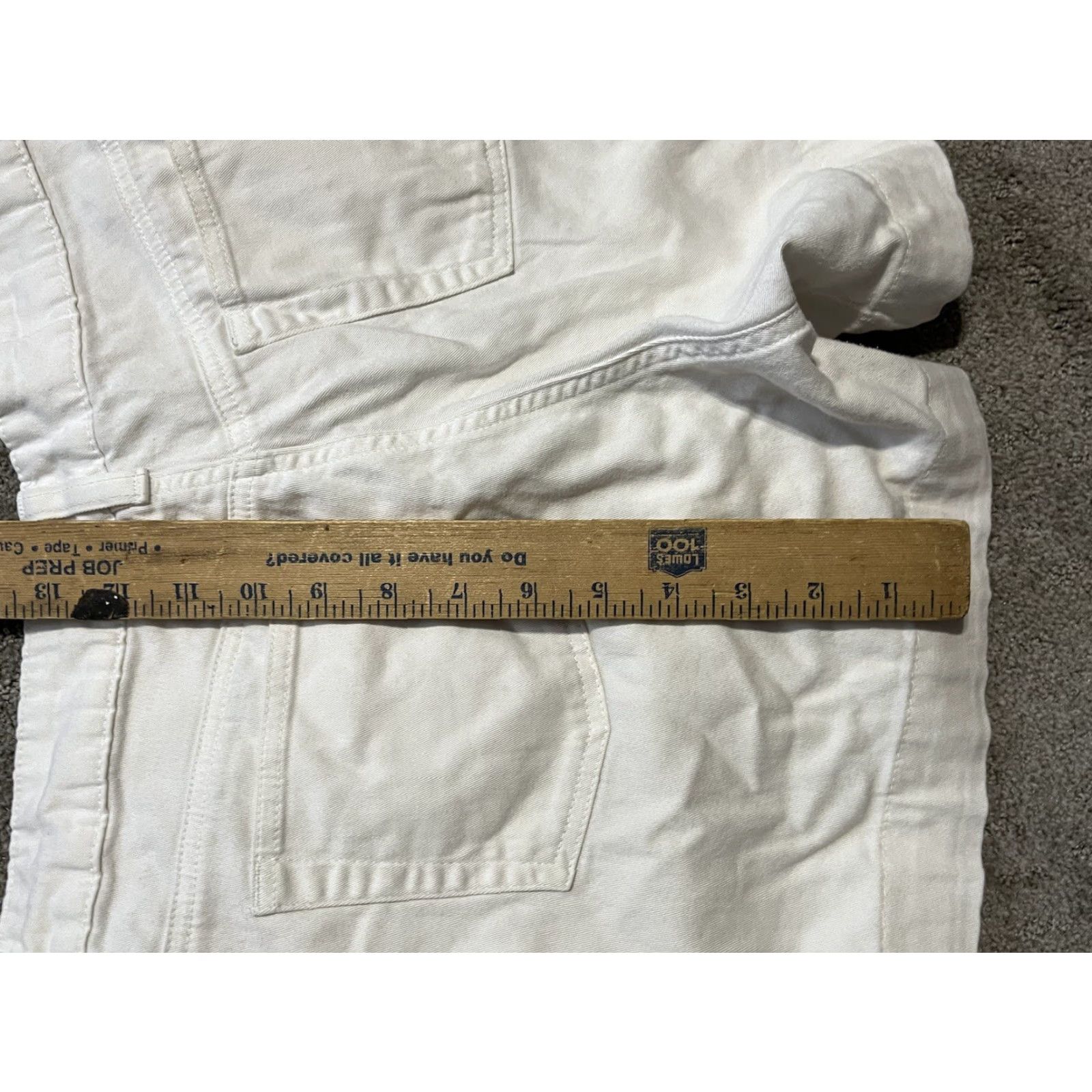 Lee VINTAGE Lee Women Chino Shorts Size 12 Mid Rise White Casual Travel Activewear Size 34" / US 12 / IT 48 - 4 Thumbnail