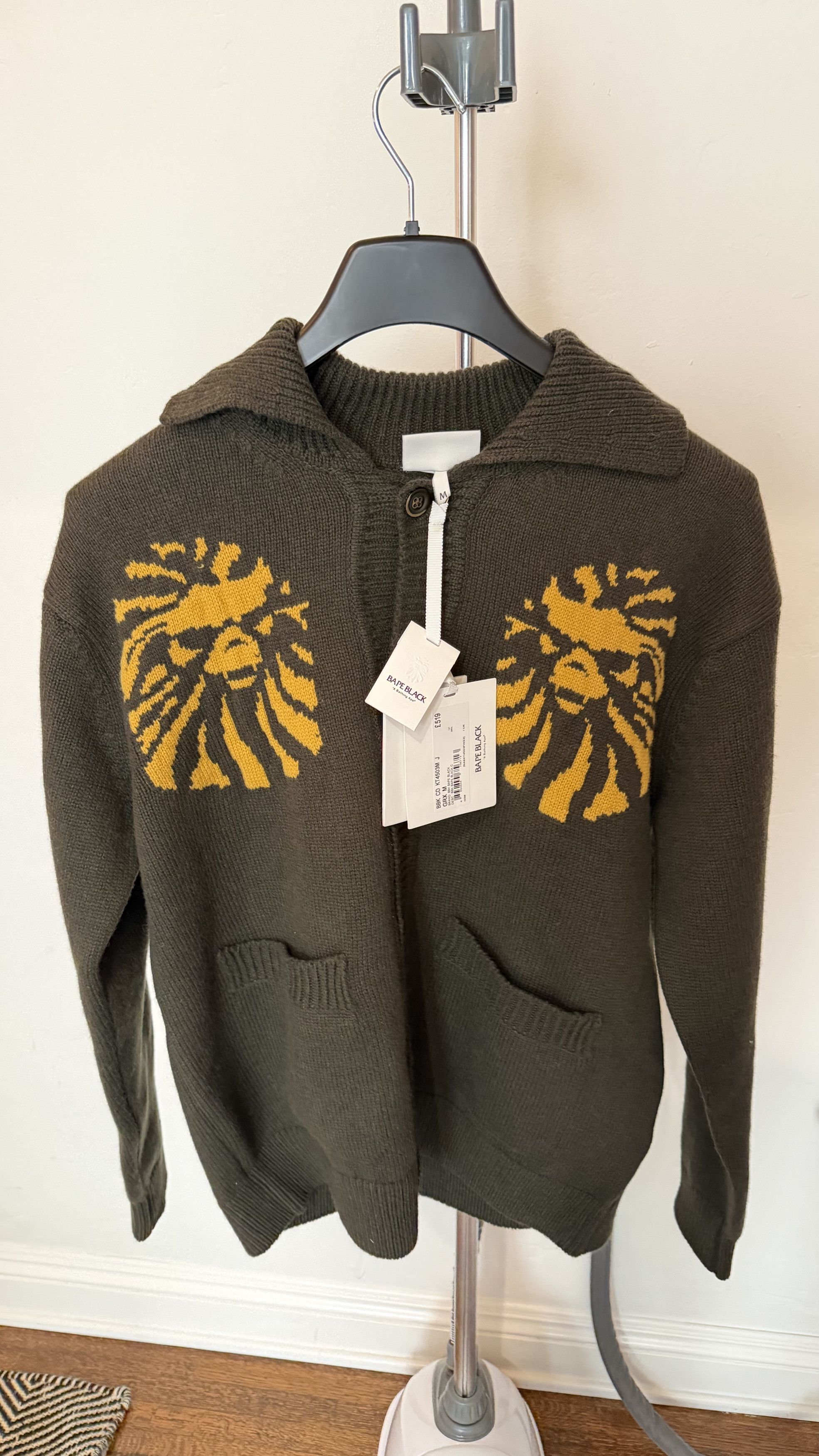 Bape BAPE BLACK Logo Cardigan Sweater - Green Size US M / EU 48-50 / 2 - 1 Thumbnail