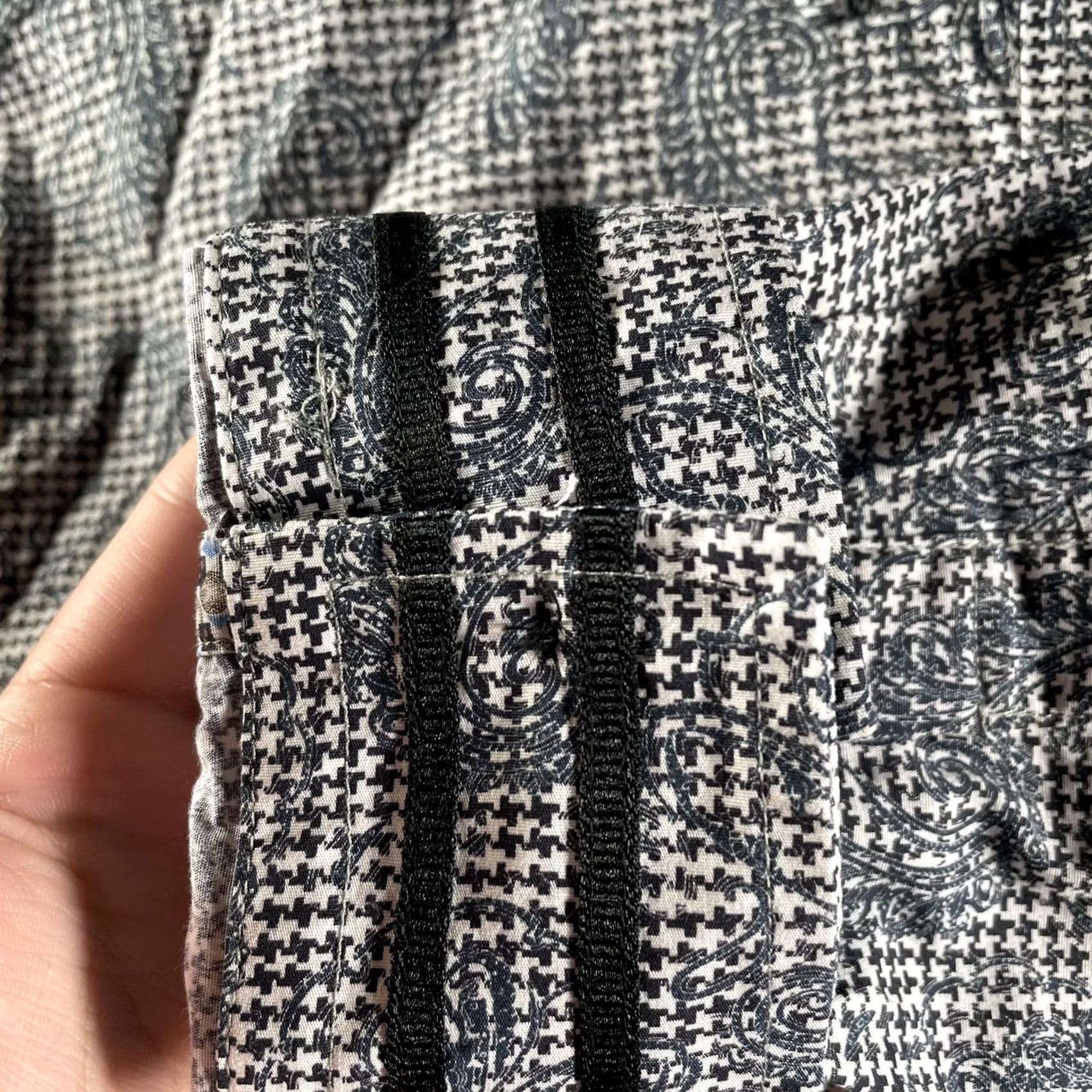 Robert Graham Robert Graham Shirt Mens XL Black White Paisley Houndstooth Tailored Fit Long Sleeve Button-Up Collar Mens Size US XL / EU 56 / 4 - 3 Thumbnail