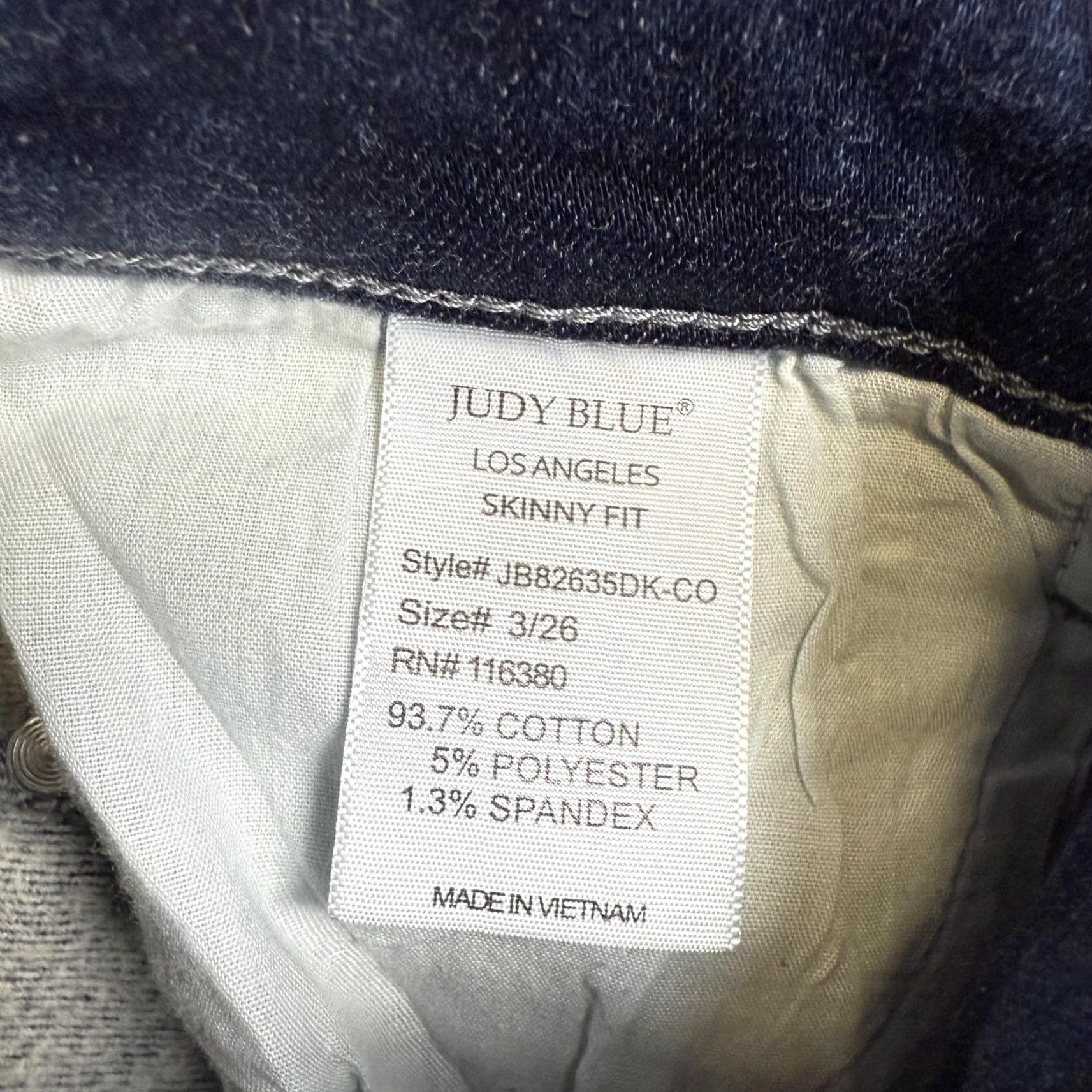 Lucky Brand Lucky Brand Judy Blue Women’s 3/26 Skinny Fit Dark Wash Ankle Length Blue Jeans, Size 26, Regular, Blue, Jeans, Women's Size 26" / US 2 / IT 38 - 6 Thumbnail