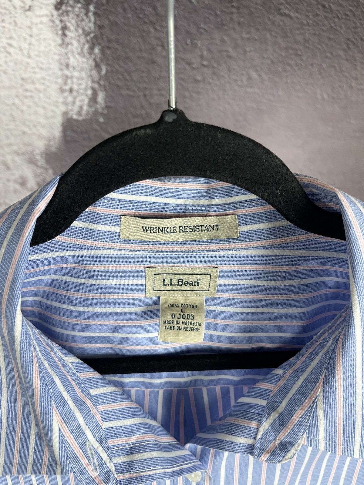 L.L. Bean L.L Bean wrinkle resistant striped long sleeve shirt Size US L / EU 52-54 / 3 - 4 Thumbnail